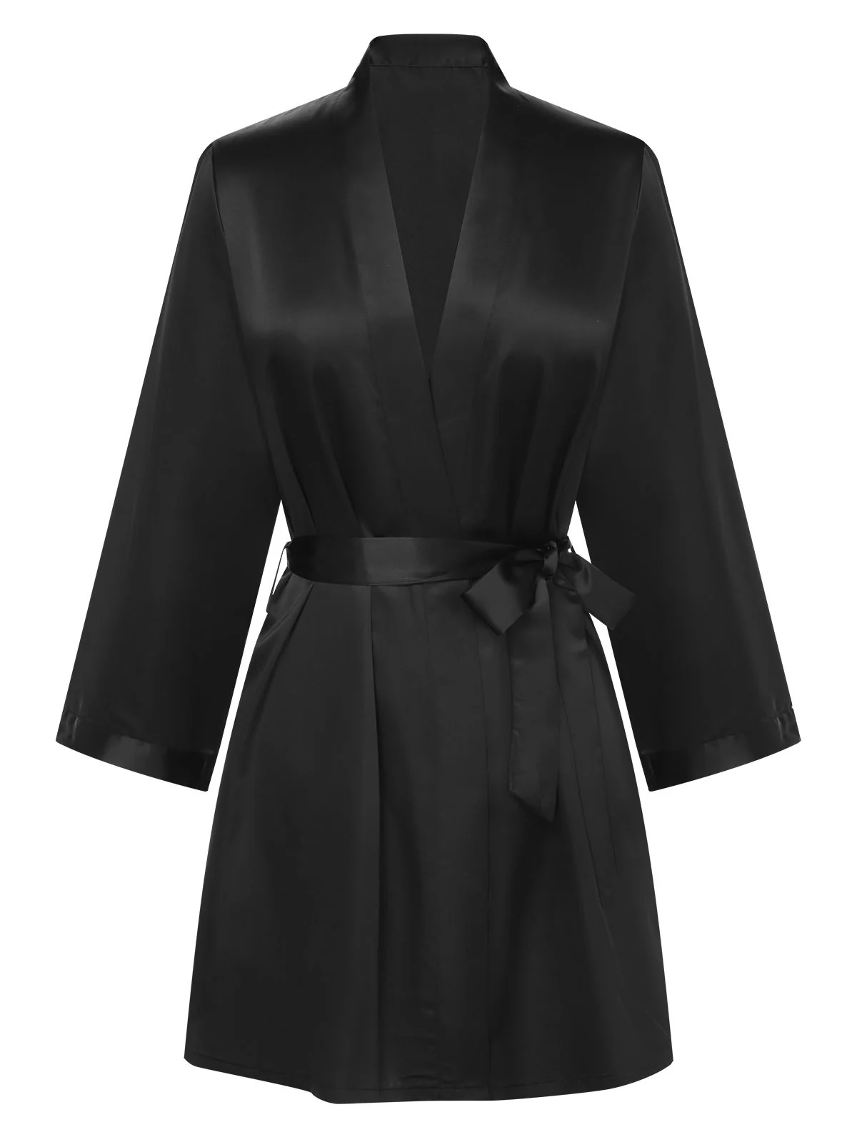 1970s Satin Solid Belted Robes - Image 5