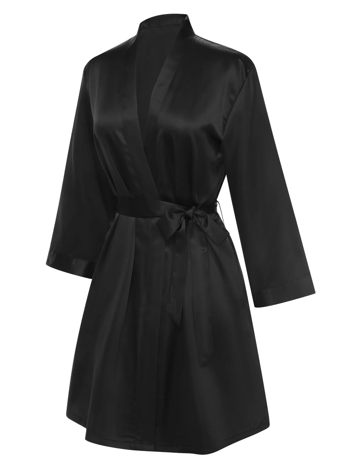 1970s Satin Solid Belted Robes - Image 6