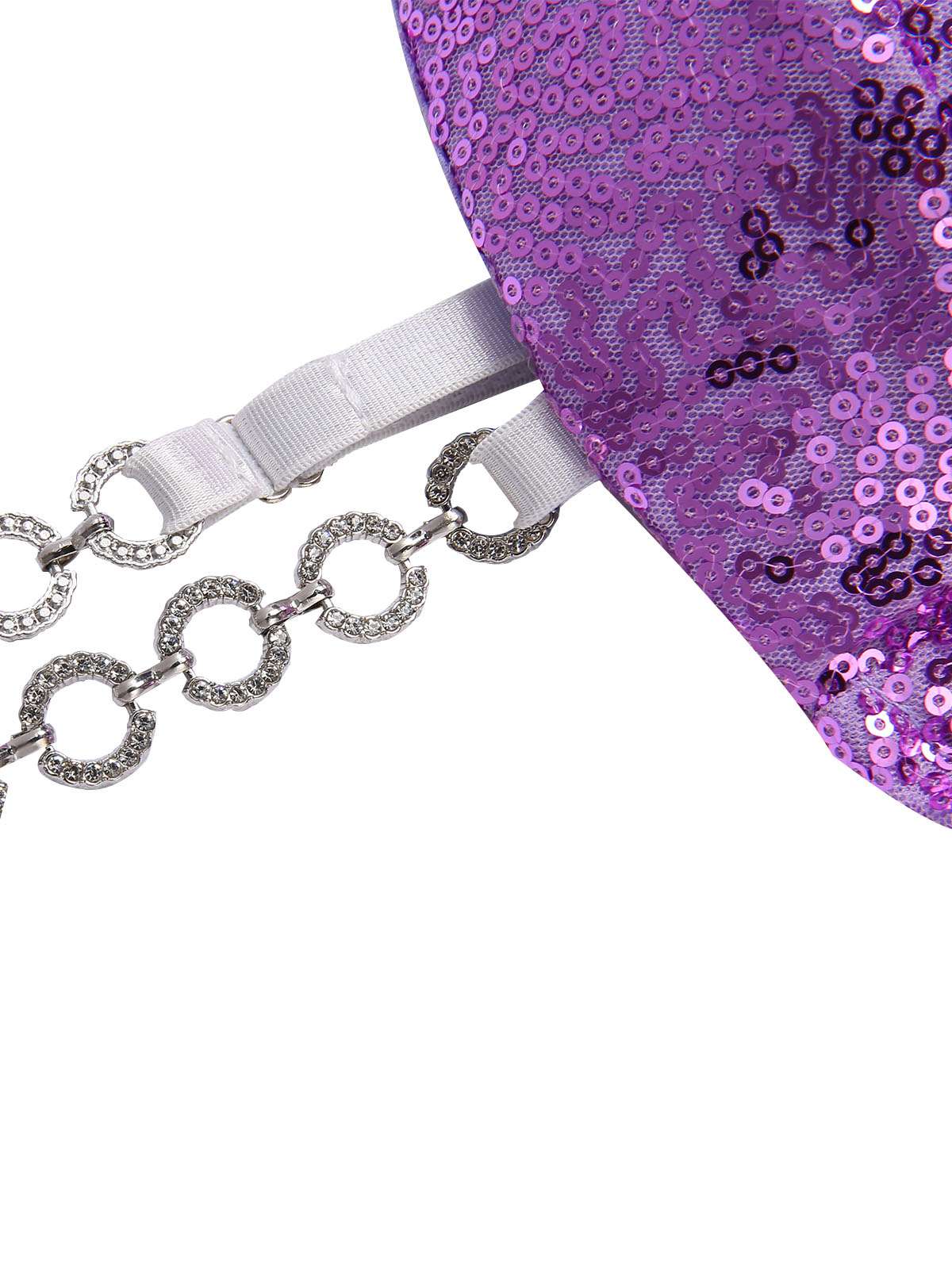 1970s Sequined Feather Spaghetti Strap Dress - Image 5