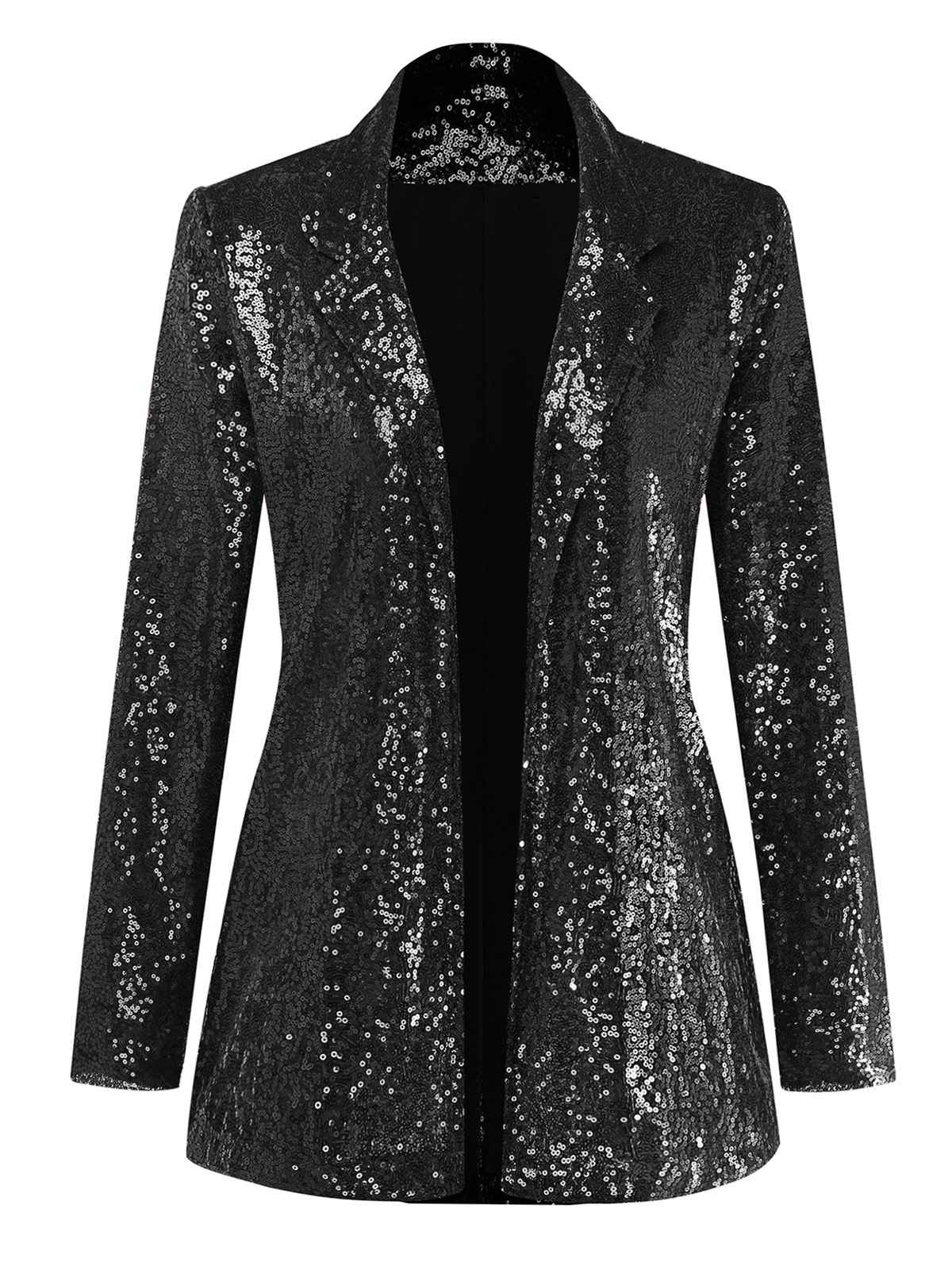 1970s Sequined Lapel Long Sleeve Jacket - Image 7