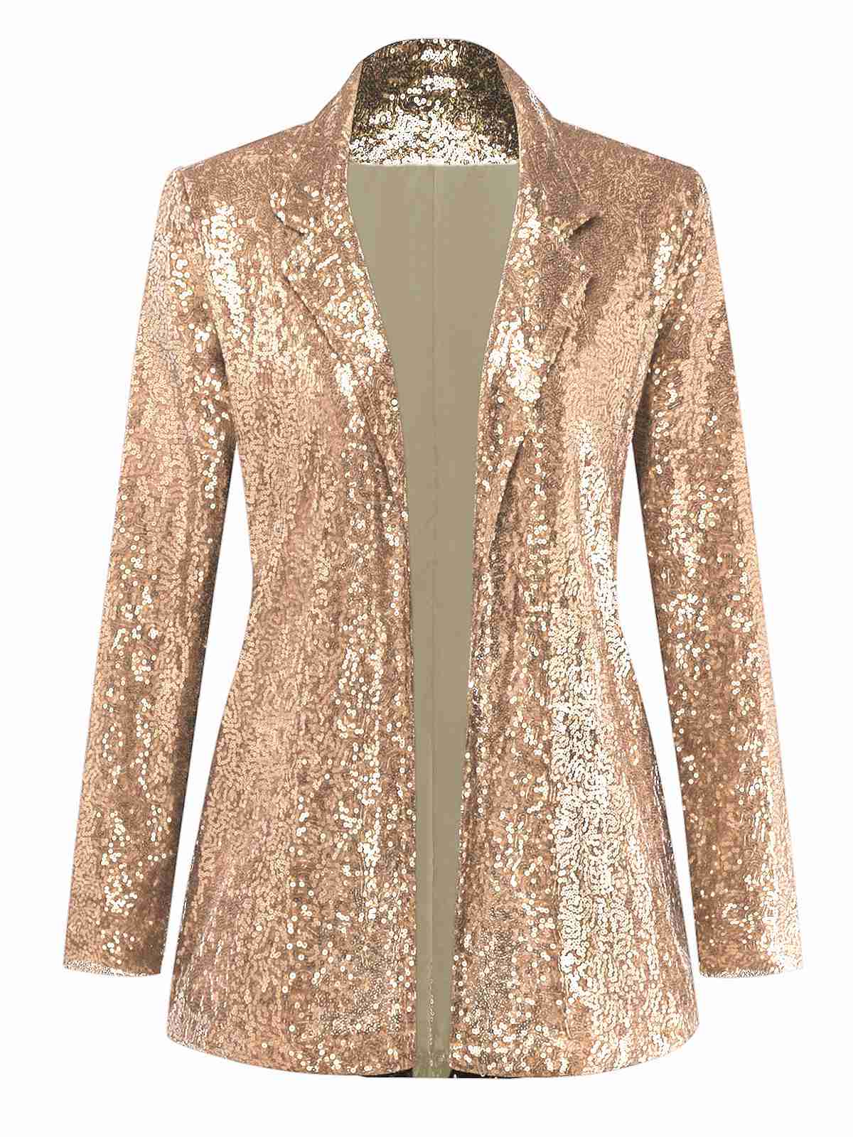 1970s Sequined Lapel Long Sleeve Jacket - Image 9