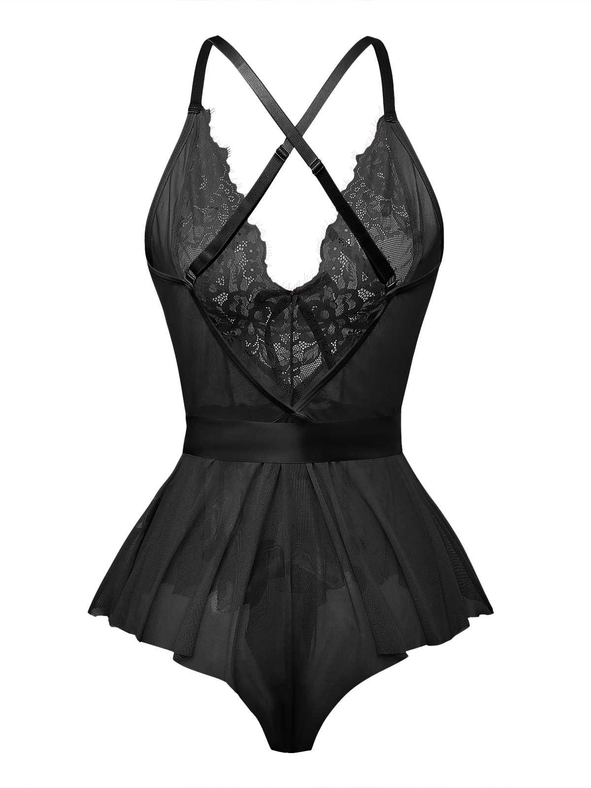 1970s Slip Floral Lace Bow Nightgown - Image 7