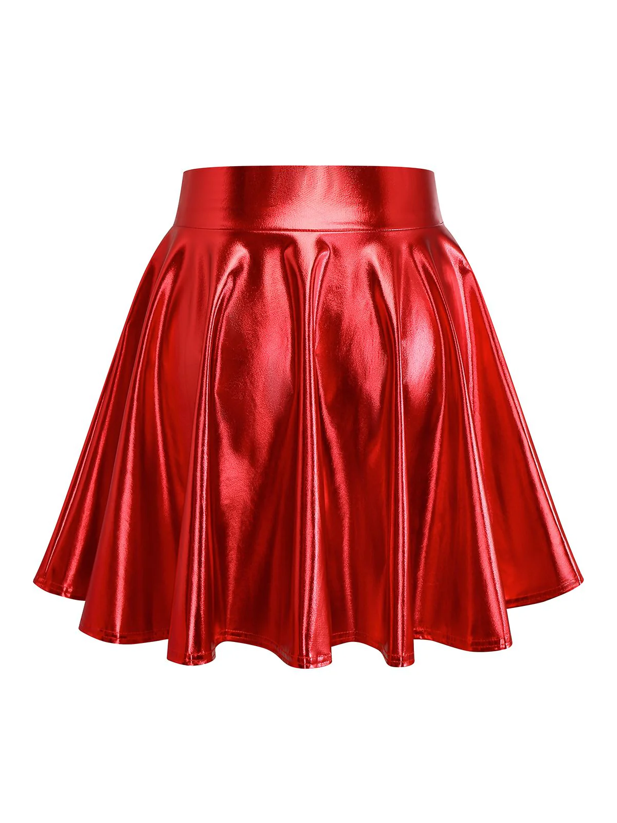 1970s Solid Disco Metallic Pleated Skirt - Image 10