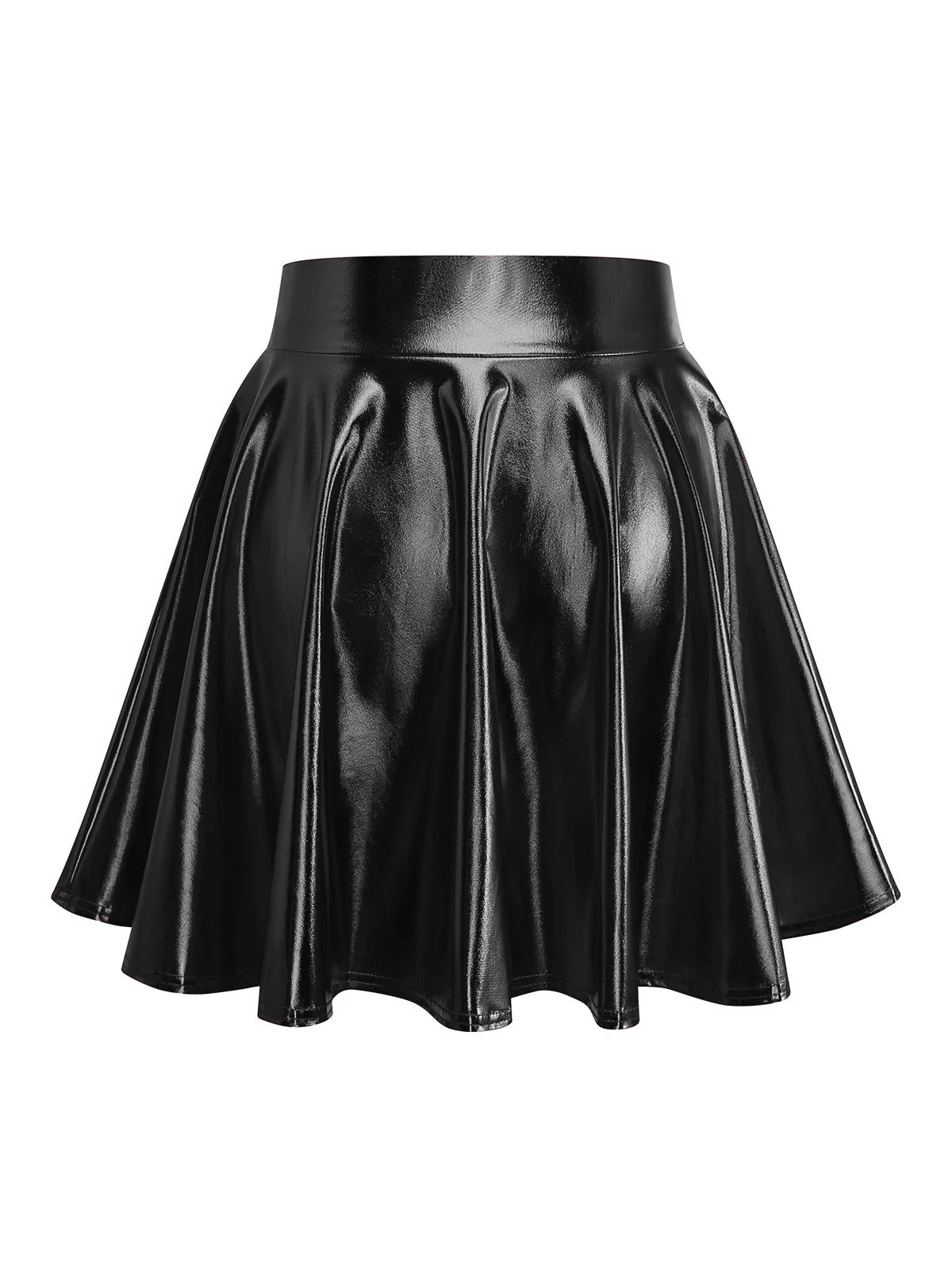 1970s Solid Disco Metallic Pleated Skirt - Image 4
