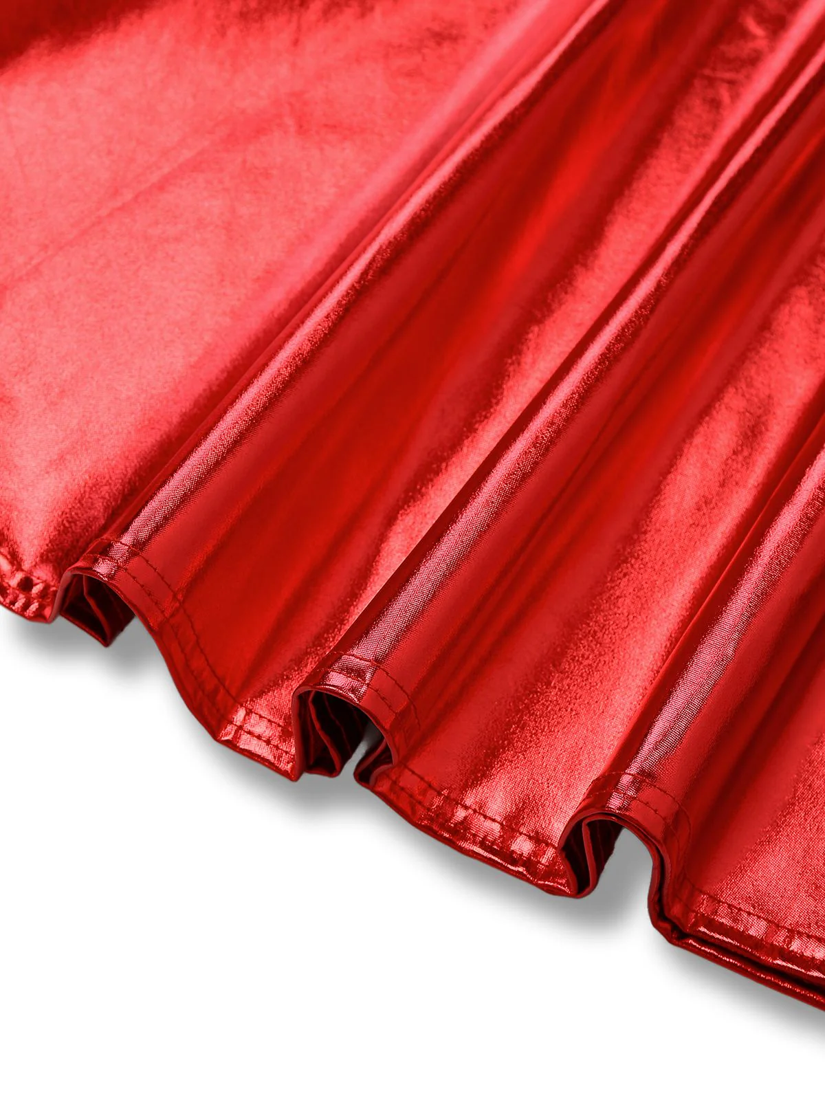 1970s Solid Disco Metallic Pleated Skirt - Image 7