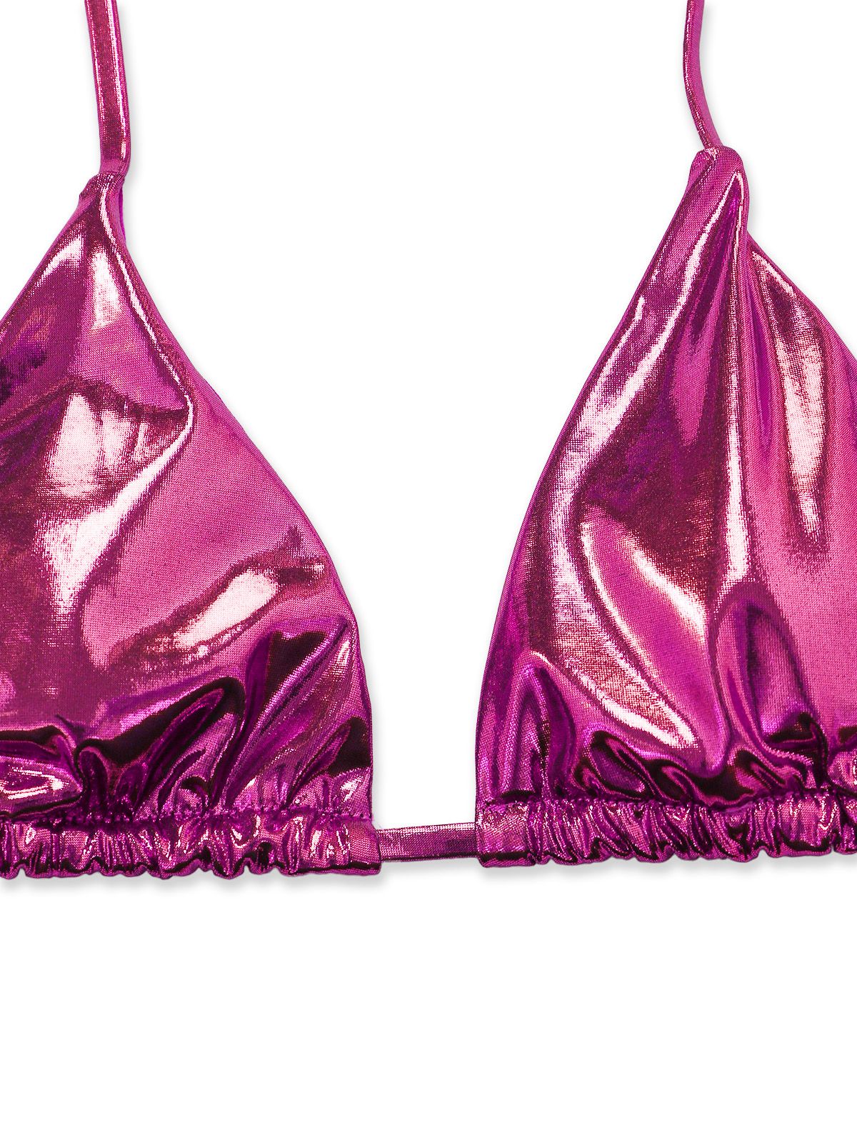 1970s Solid Halter Metallic Bikini Set - Image 10