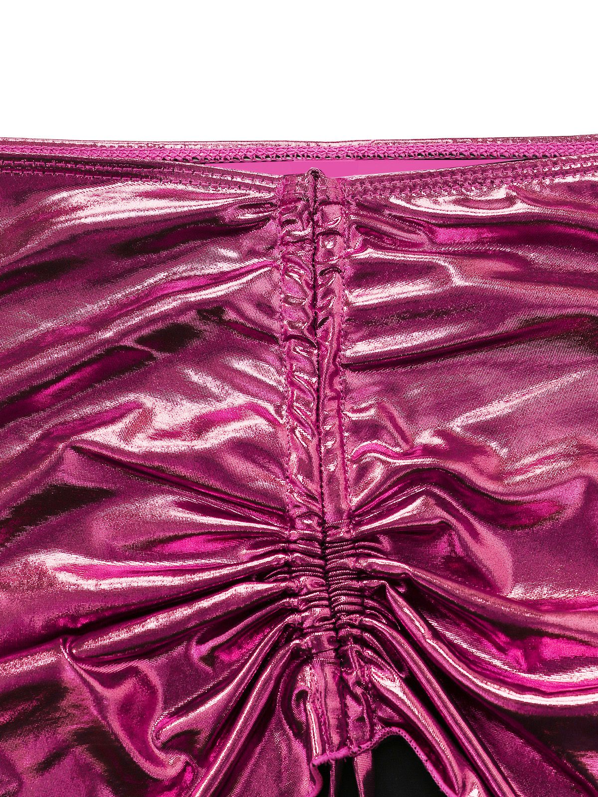 1970s Solid Halter Metallic Bikini Set - Image 9