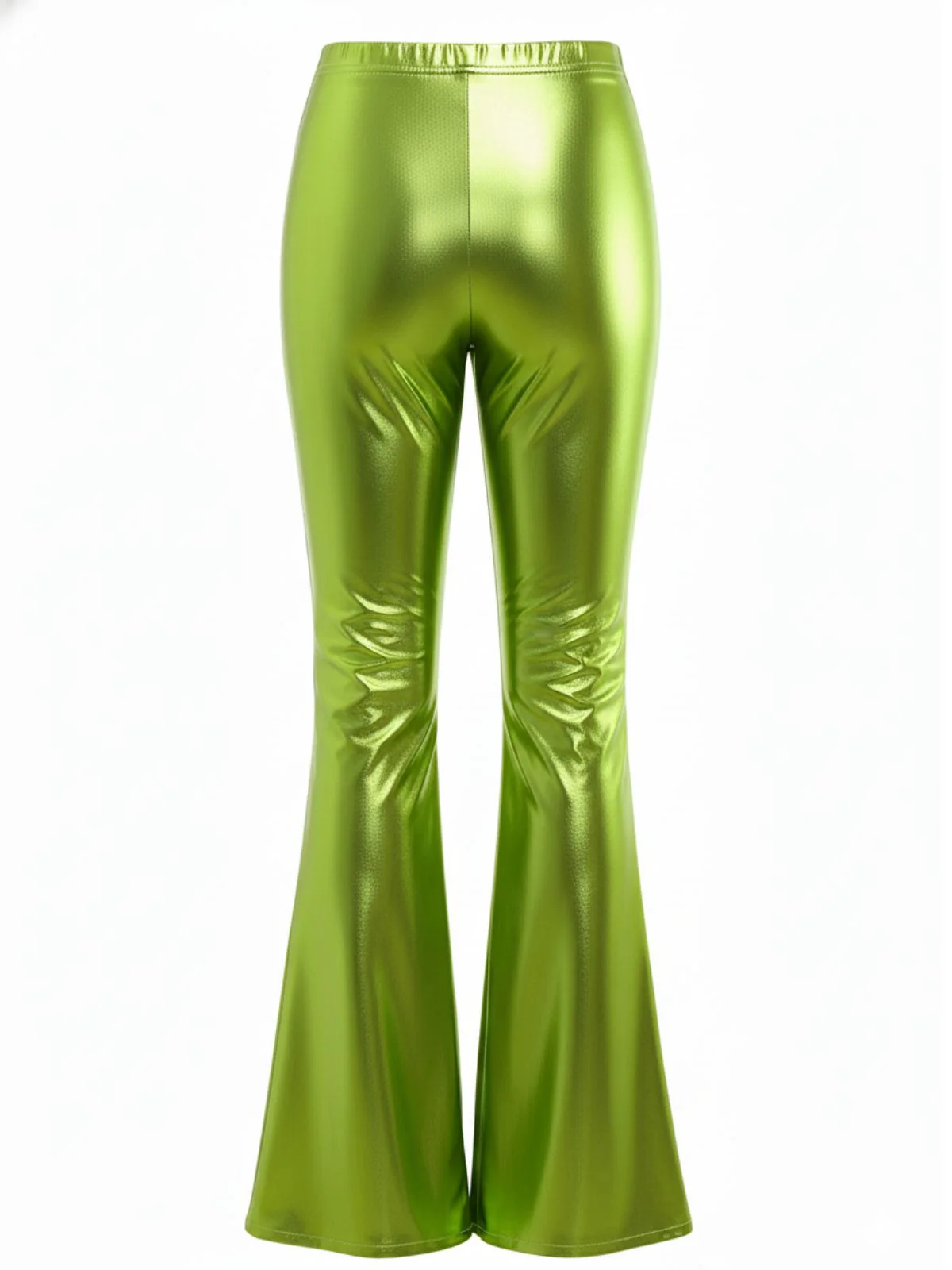 1970s Solid Laser Metallic Tight Bootcut Pants - Image 7