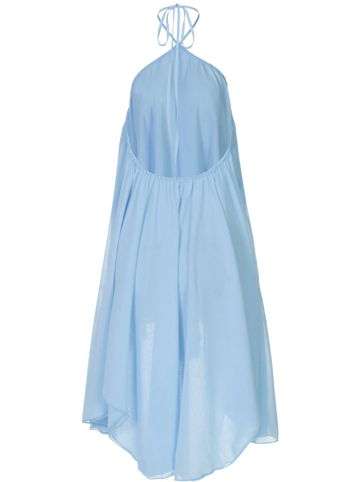 1970s Solid Multi-Layer Chiffon Bind Babydoll Dress - Image 7