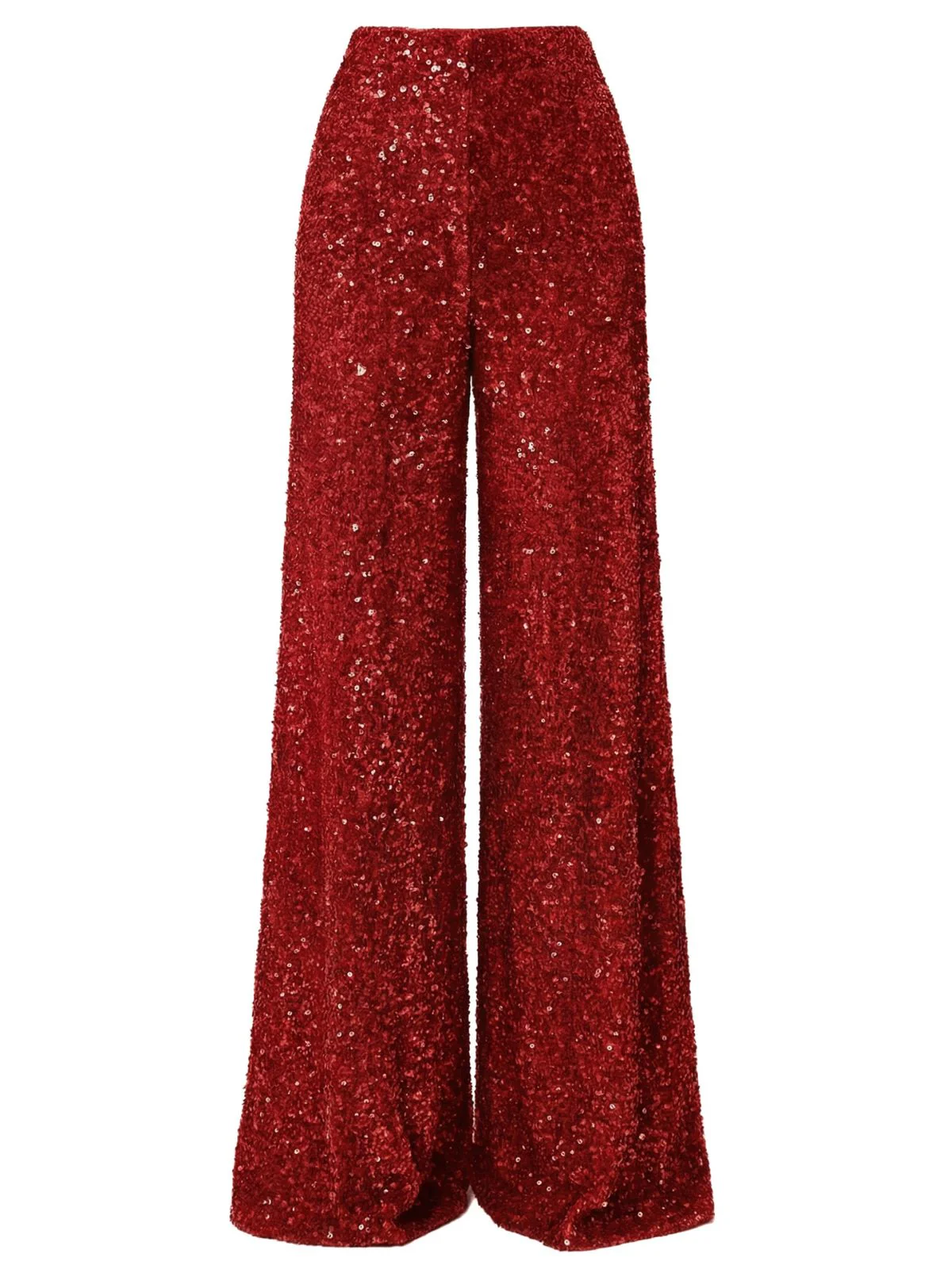 1970s Solid Sequined Disco Wide Leg Pants - Image 5