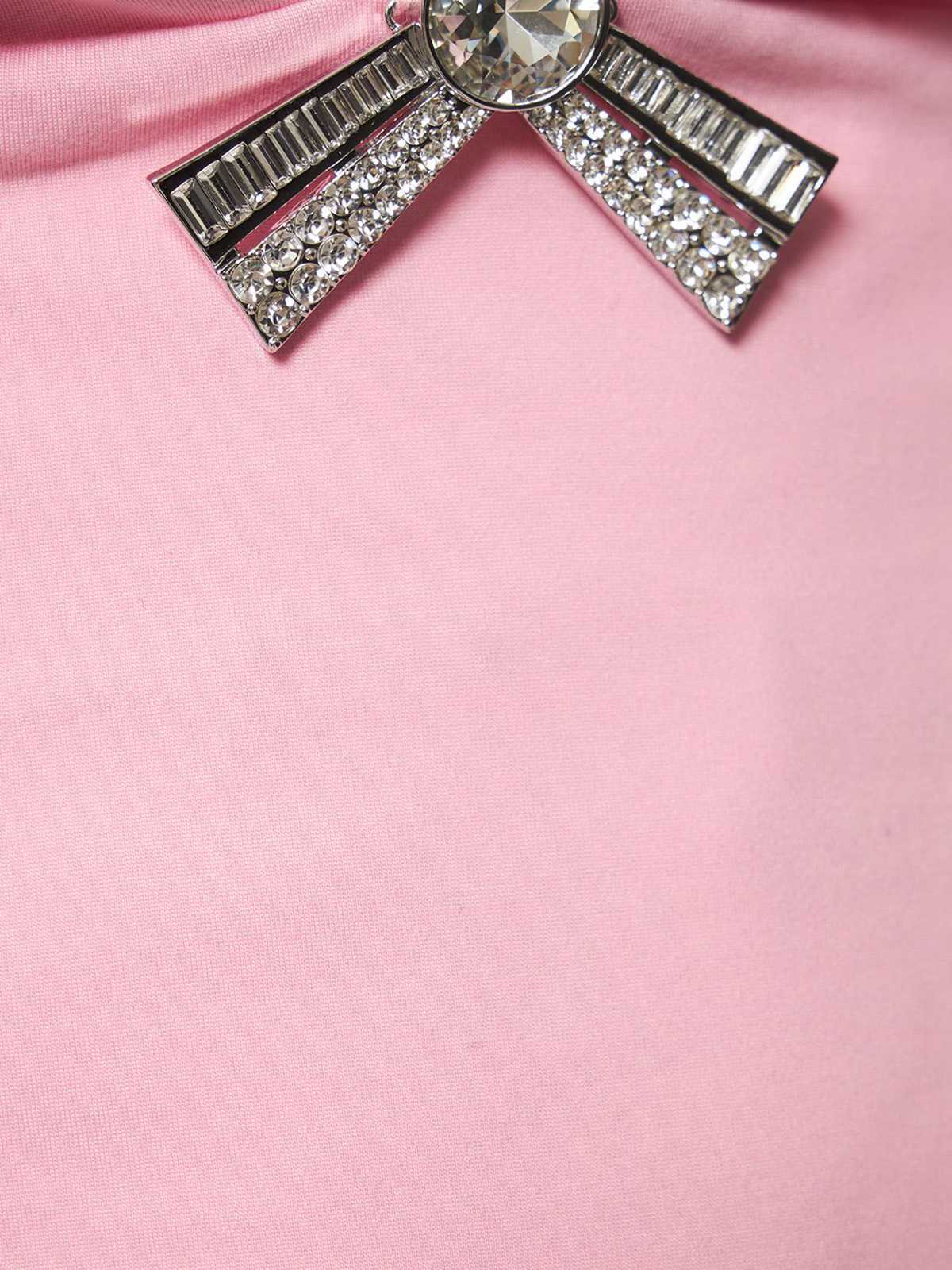 1970s Solid Spaghetti Straps Rhinestones Dress - Image 10