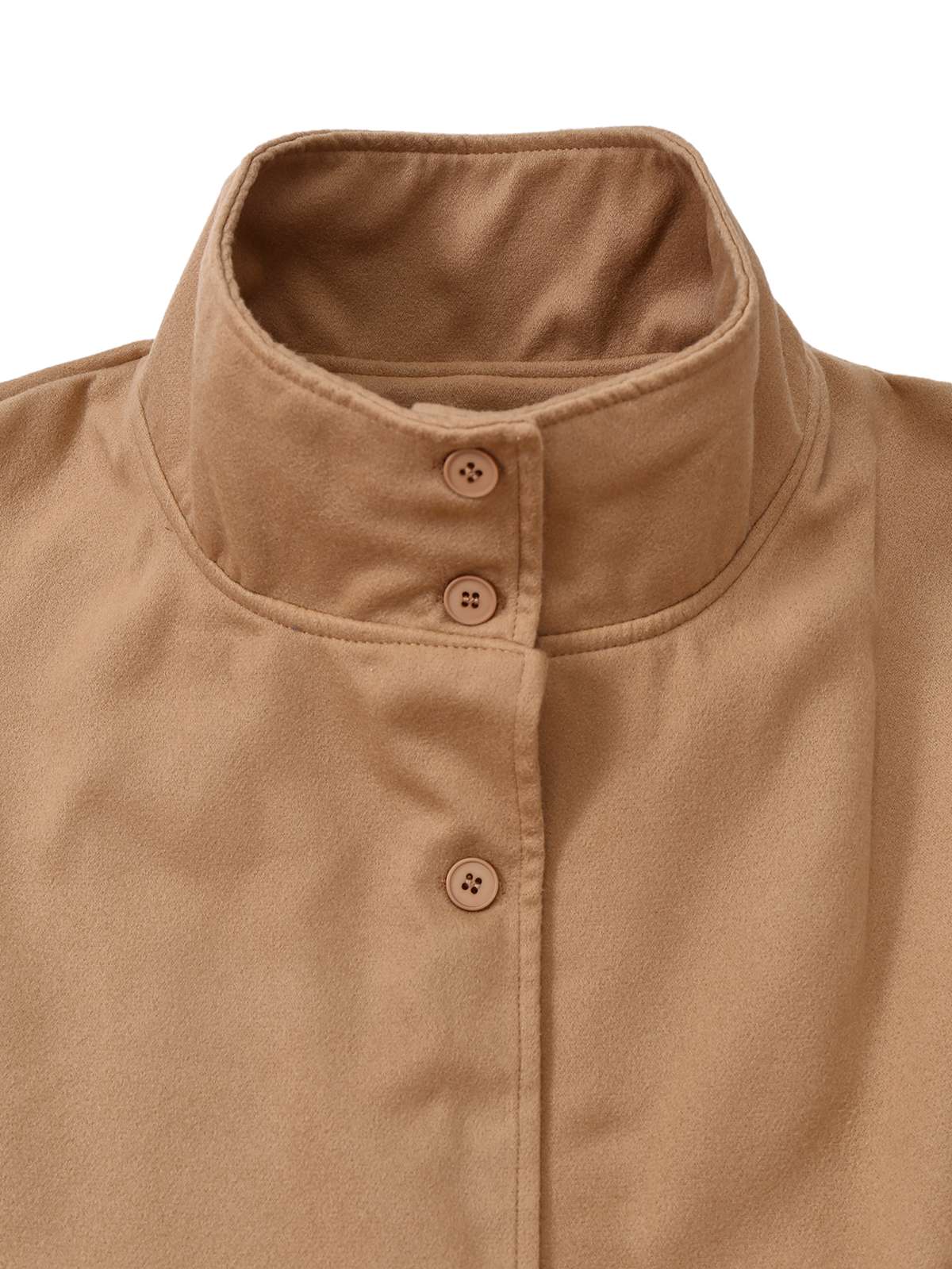 1970s Solid Turtlenecck Belted Cloak Jacket - Image 4