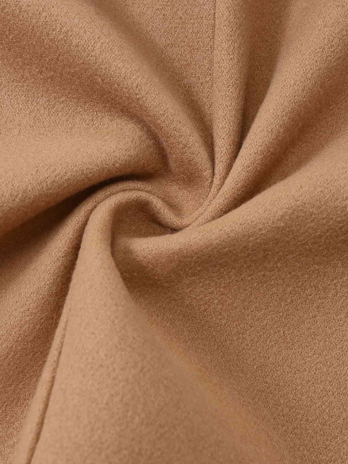1970s Solid Turtlenecck Belted Cloak Jacket - Image 7
