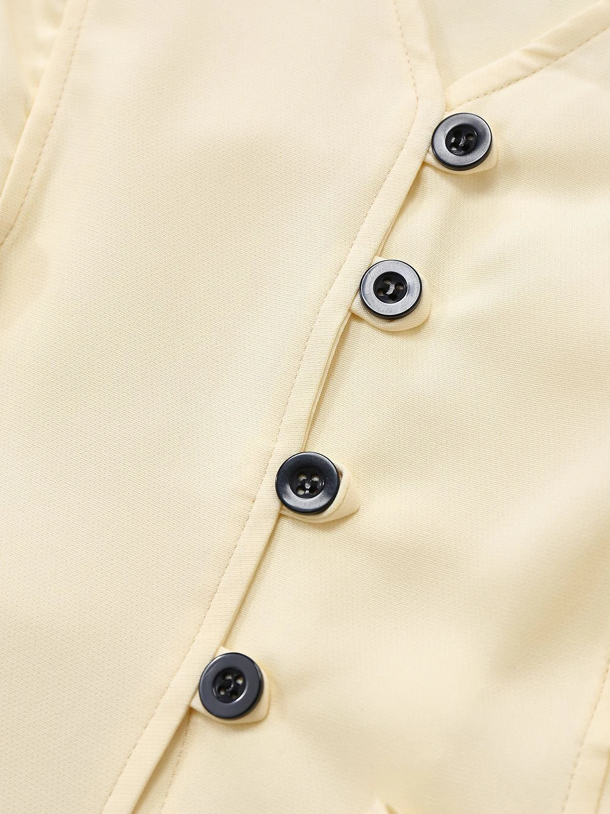1970s Solid Waist-Tie V-Neck Vest - Image 8