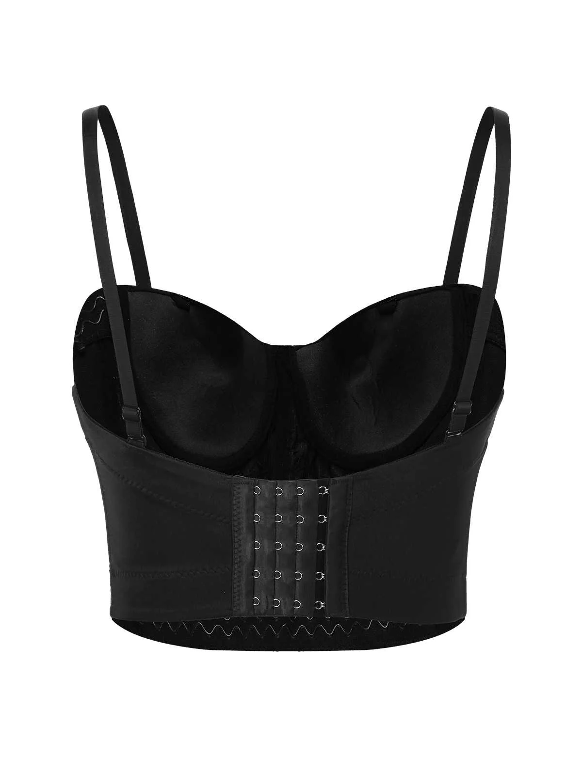 1970s Spaghetti Strap 3D Rhinestone Embellished Crop Top - Image 3