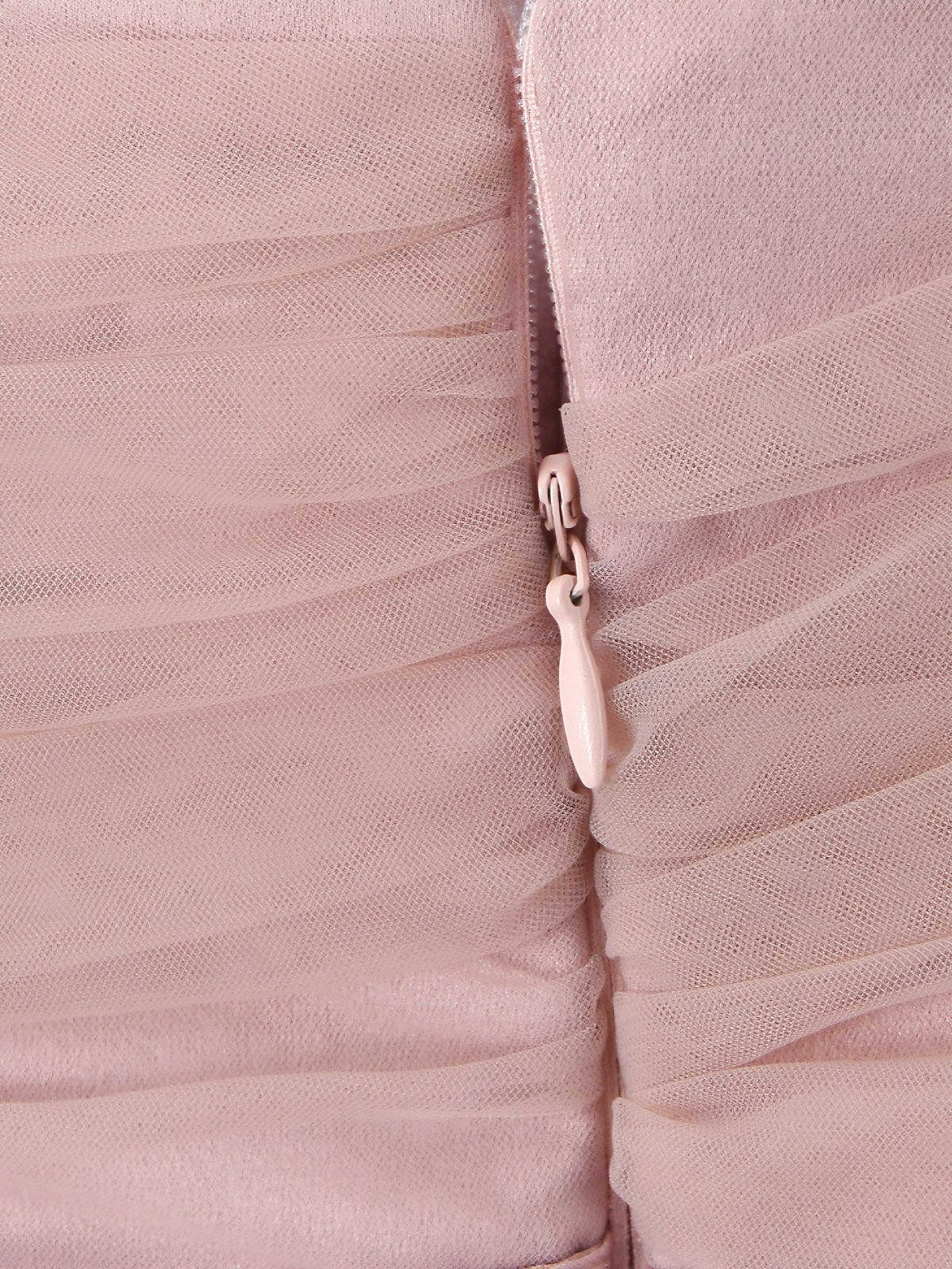 1970s Spaghetti Strap Bow Tulle Dress - Image 4