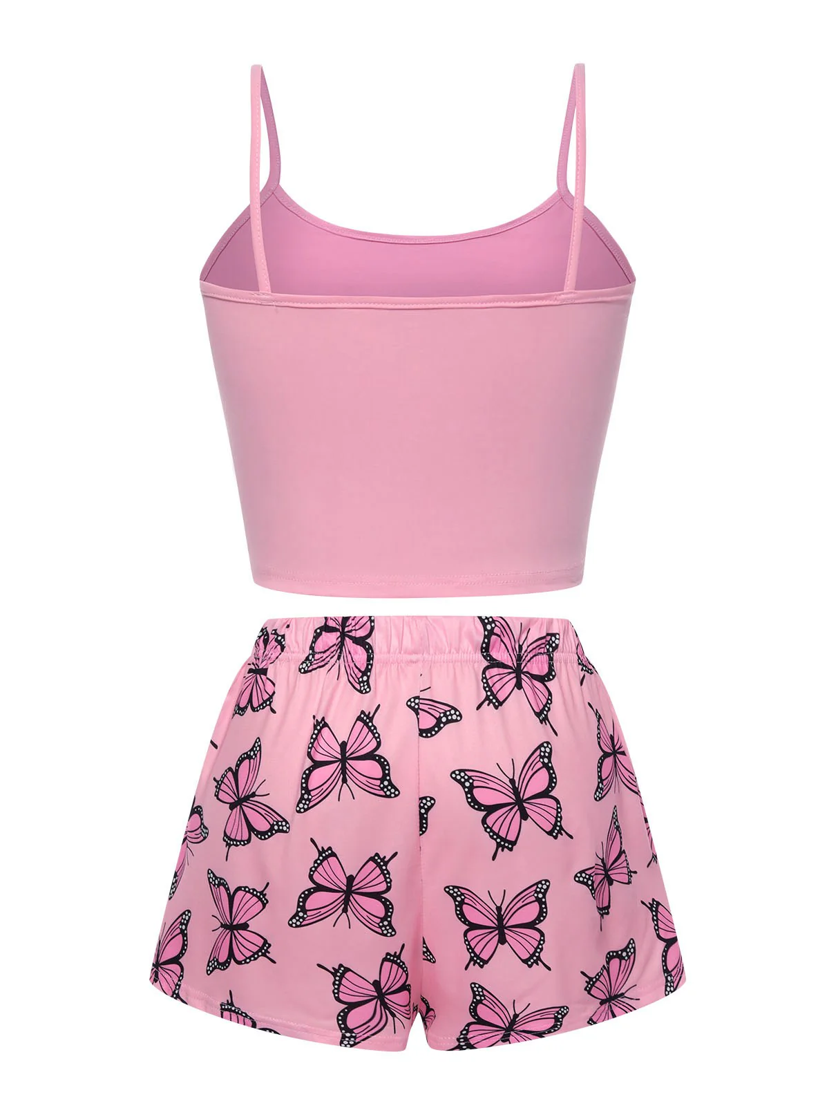 1970s Spaghetti Strap Butterfly Pajamas - Image 2
