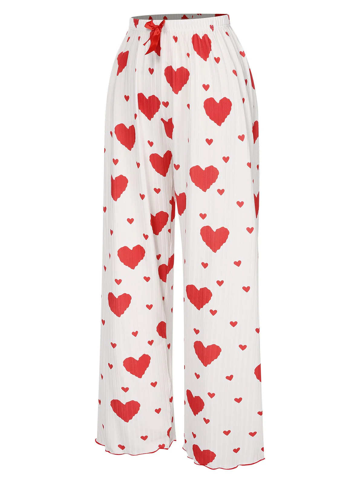 1970s Hearts Knit Spaghetti Strap Pajamas - Image 7