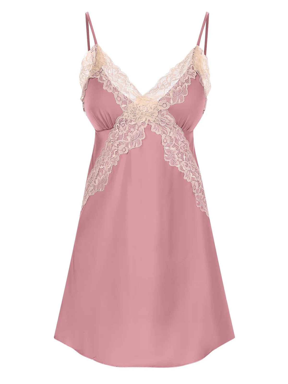 1970s Spaghetti Strap Lace Patchwork Nightgown - Image 5