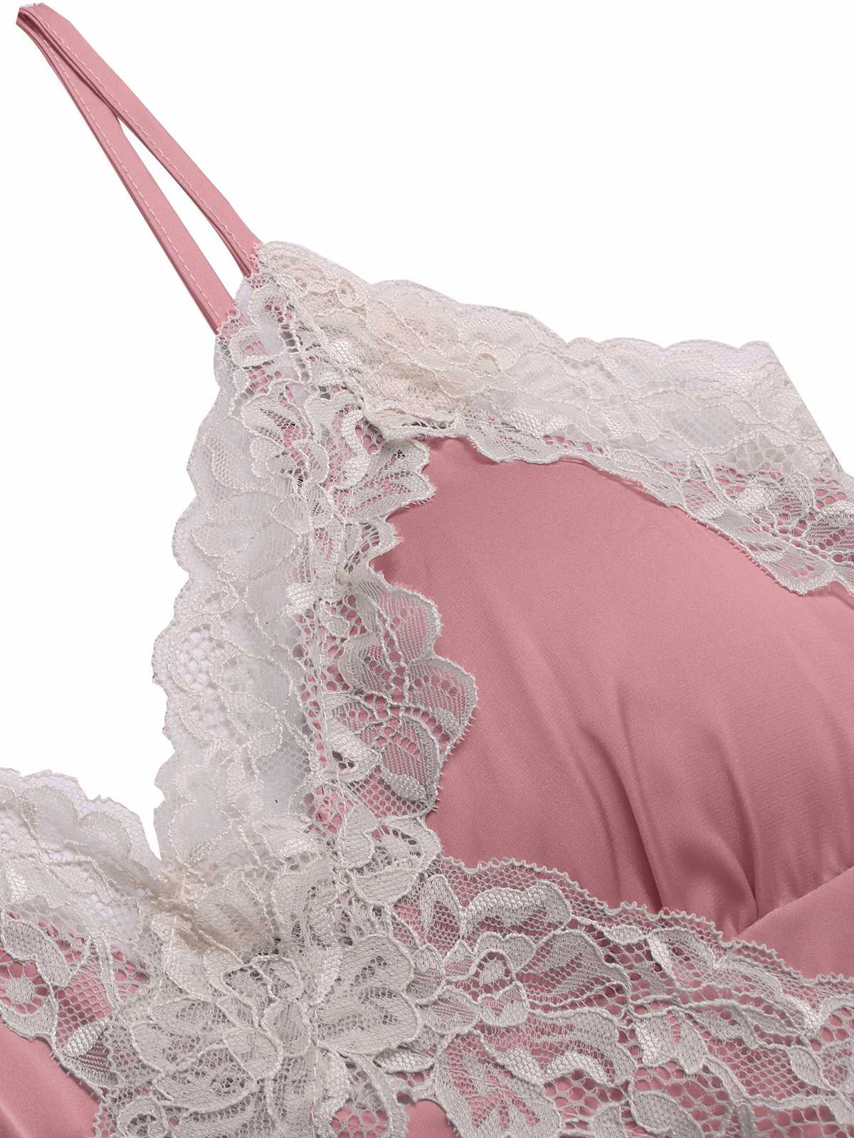 1970s Spaghetti Strap Lace Patchwork Nightgown - Image 8