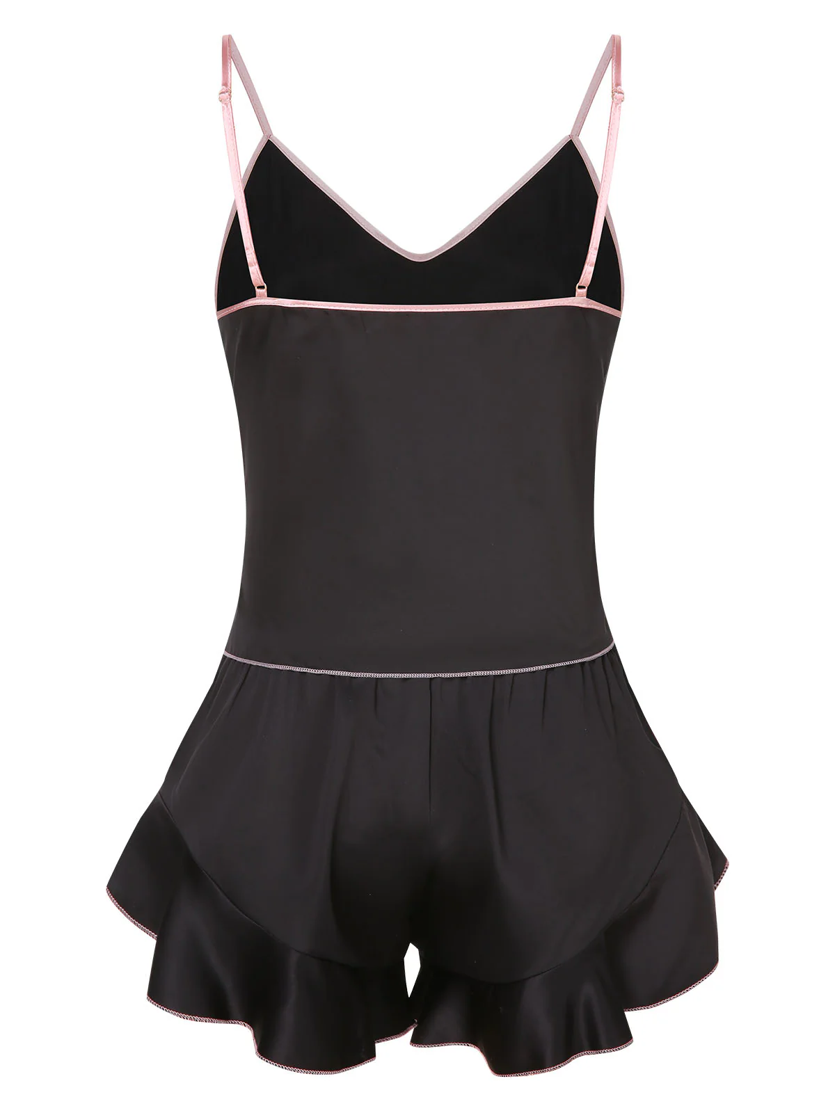 1970s Spaghetti Straps Satin Ribbon Pajamas - Image 11