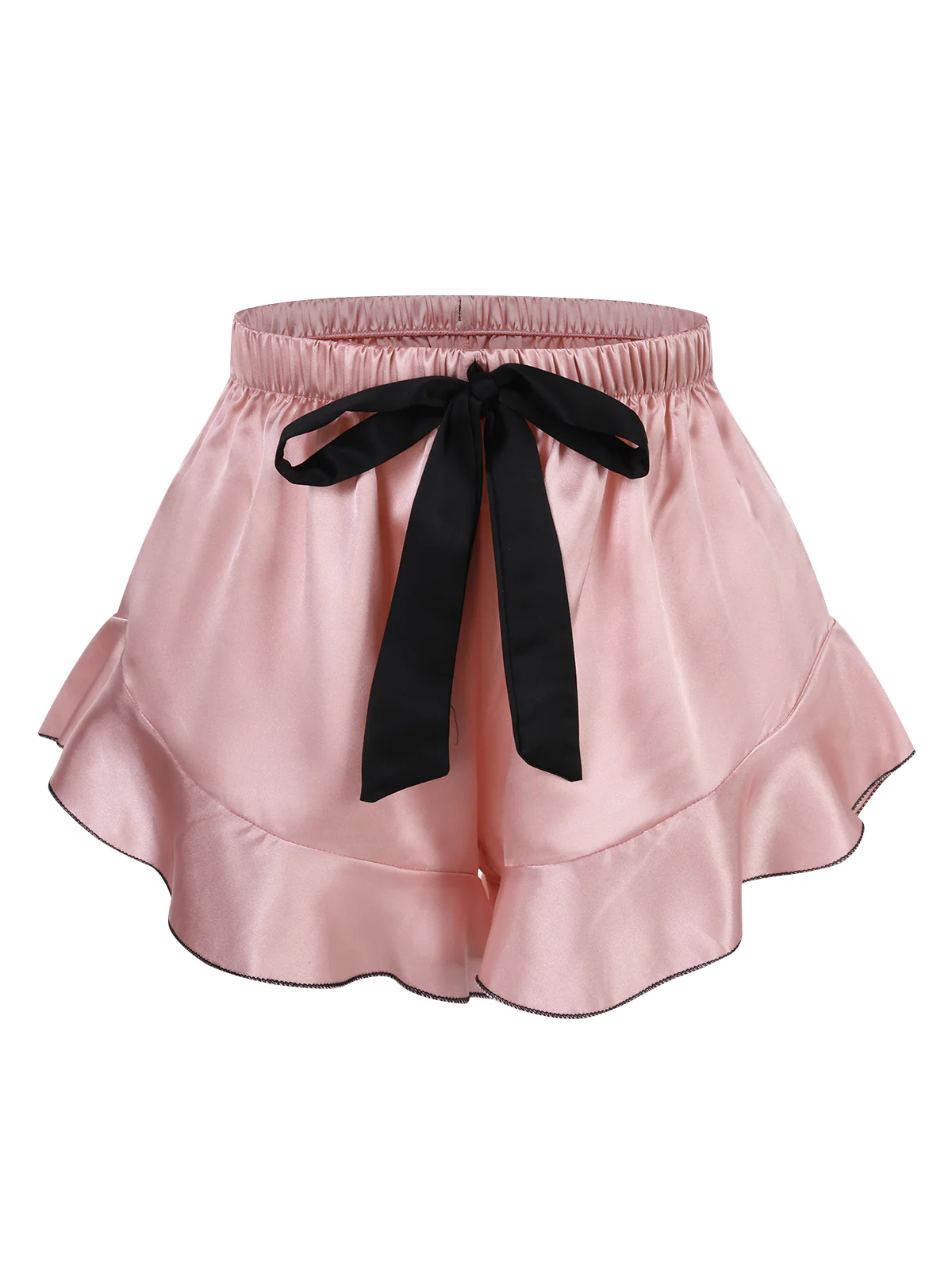 1970s Spaghetti Straps Satin Ribbon Pajamas - Image 5