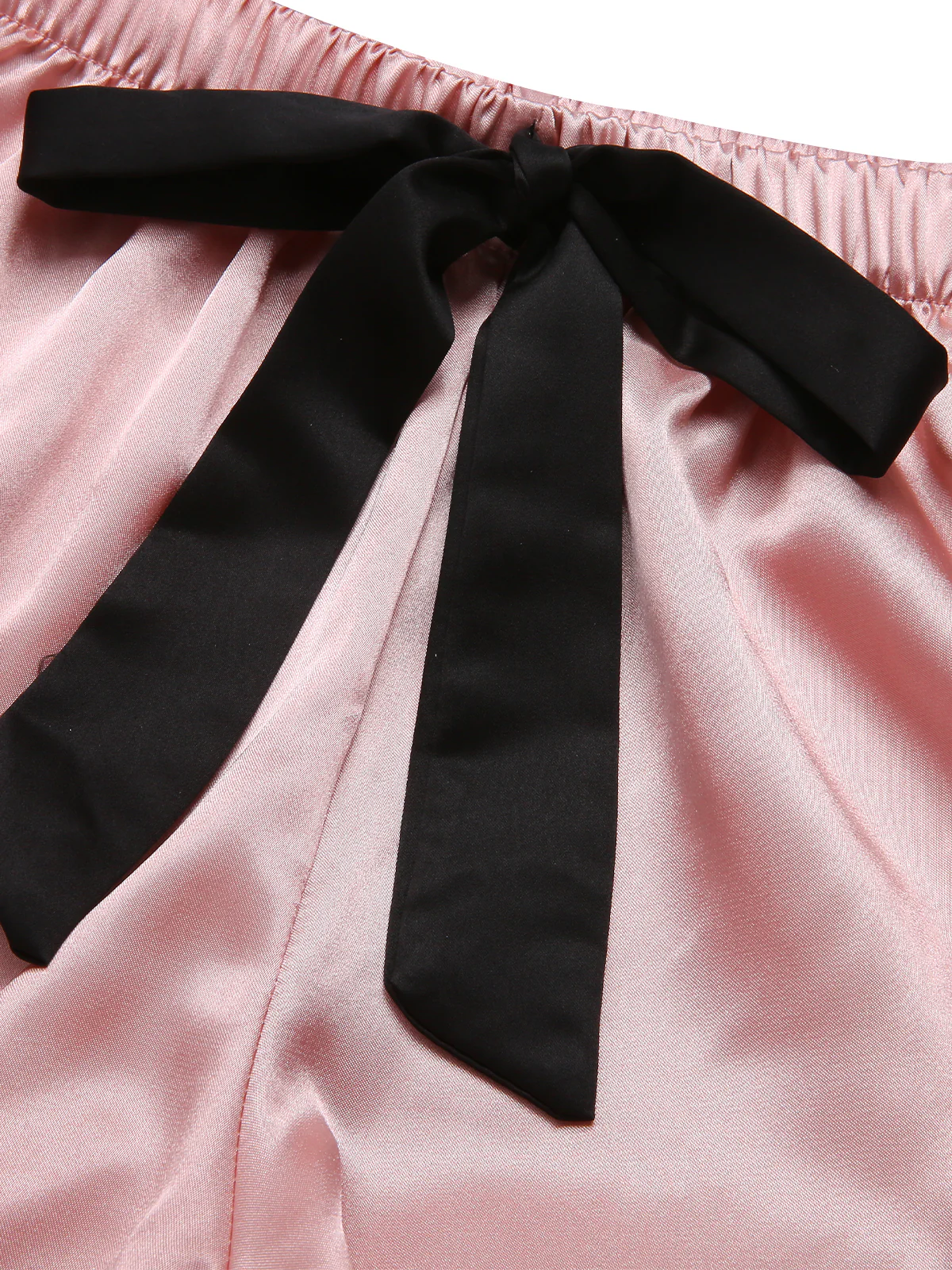 1970s Spaghetti Straps Satin Ribbon Pajamas - Image 6