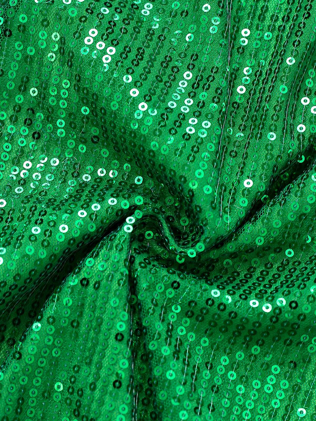 1970s Sparkling Green Fairy Costume Dress With Wings - Image 4
