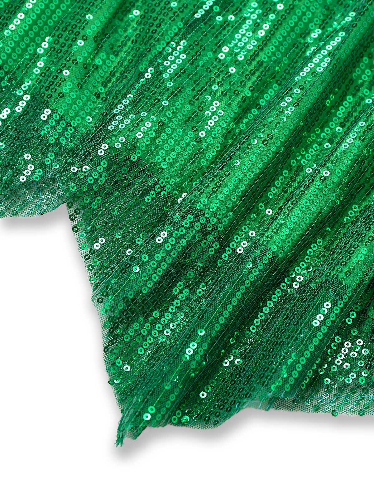 1970s Sparkling Green Fairy Costume Dress With Wings - Image 5