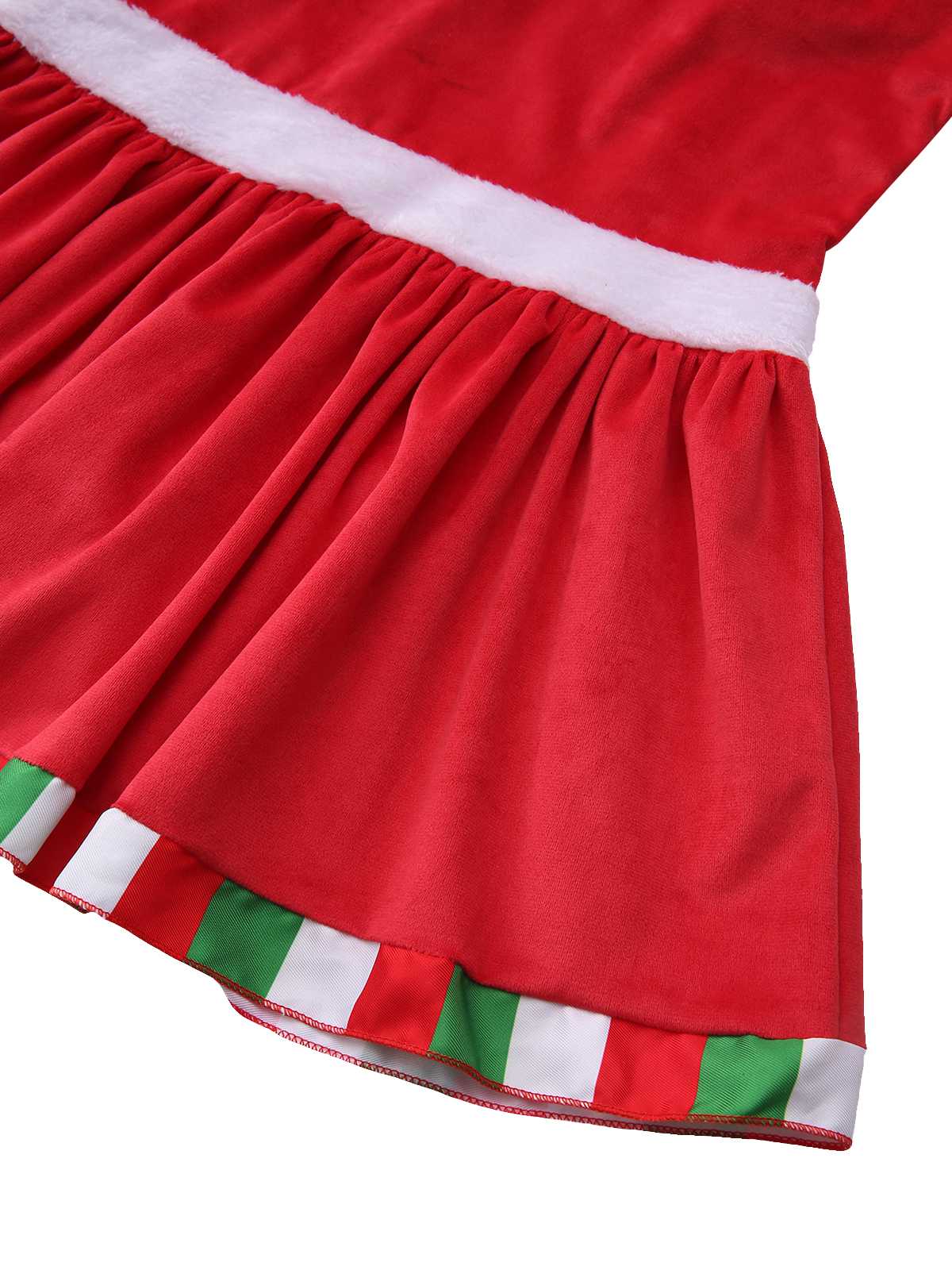1970s Square Neck Christmas Bow Dress With Petticoat - Image 7