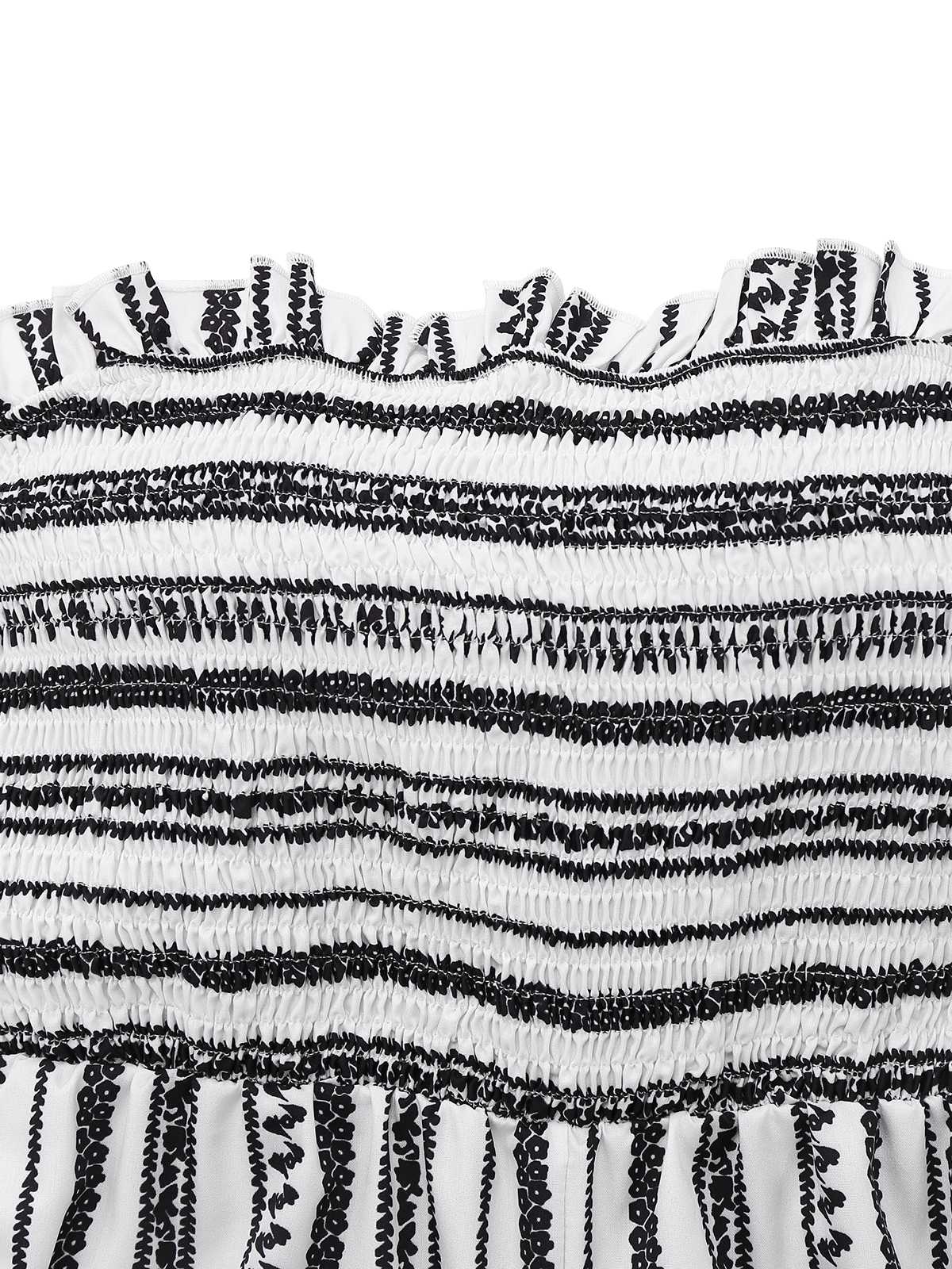 1970s Strapless Boho Stripes Wide Leg Jumpsuit - Image 3