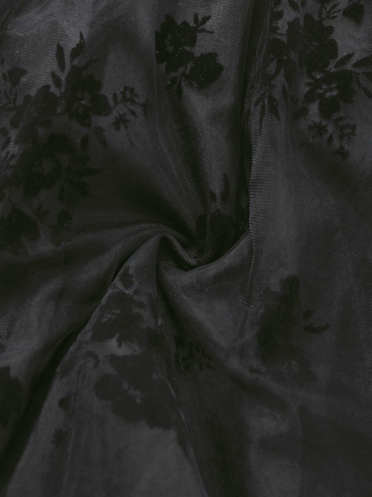 1970s Gothic Strapless Dark Bride Mesh Corset Dress - Image 5