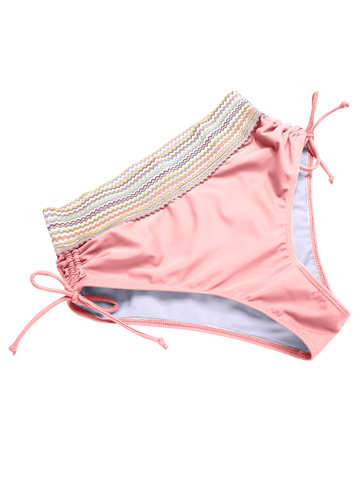 1970s V-Neck Patchwork High-Waist Bikini - Image 16