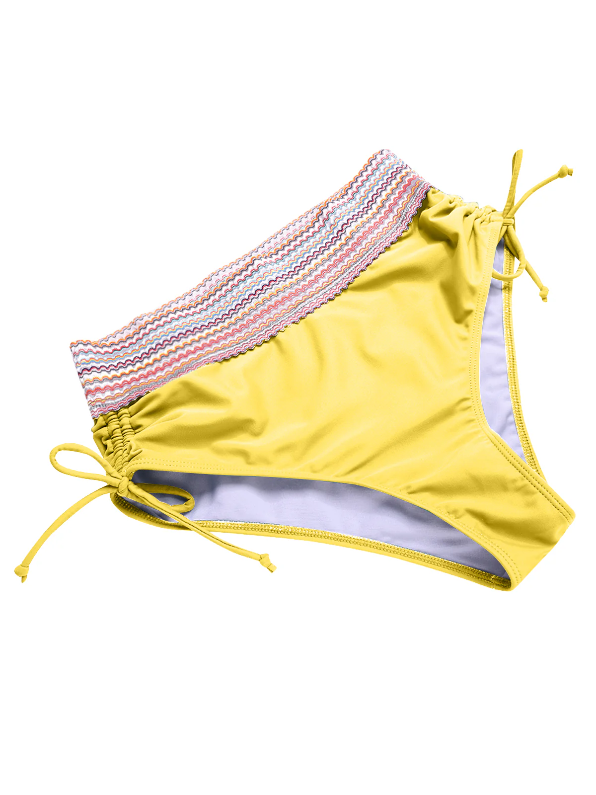 1970s V-Neck Patchwork High-Waist Bikini - Image 16