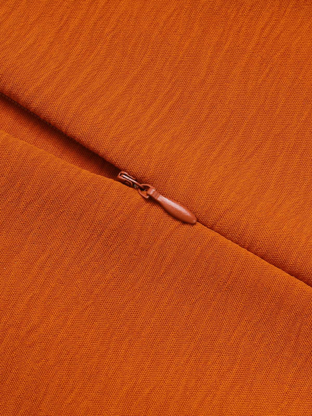 1970s V-Neck Tie-Front Solid Jumpsuit - Image 4