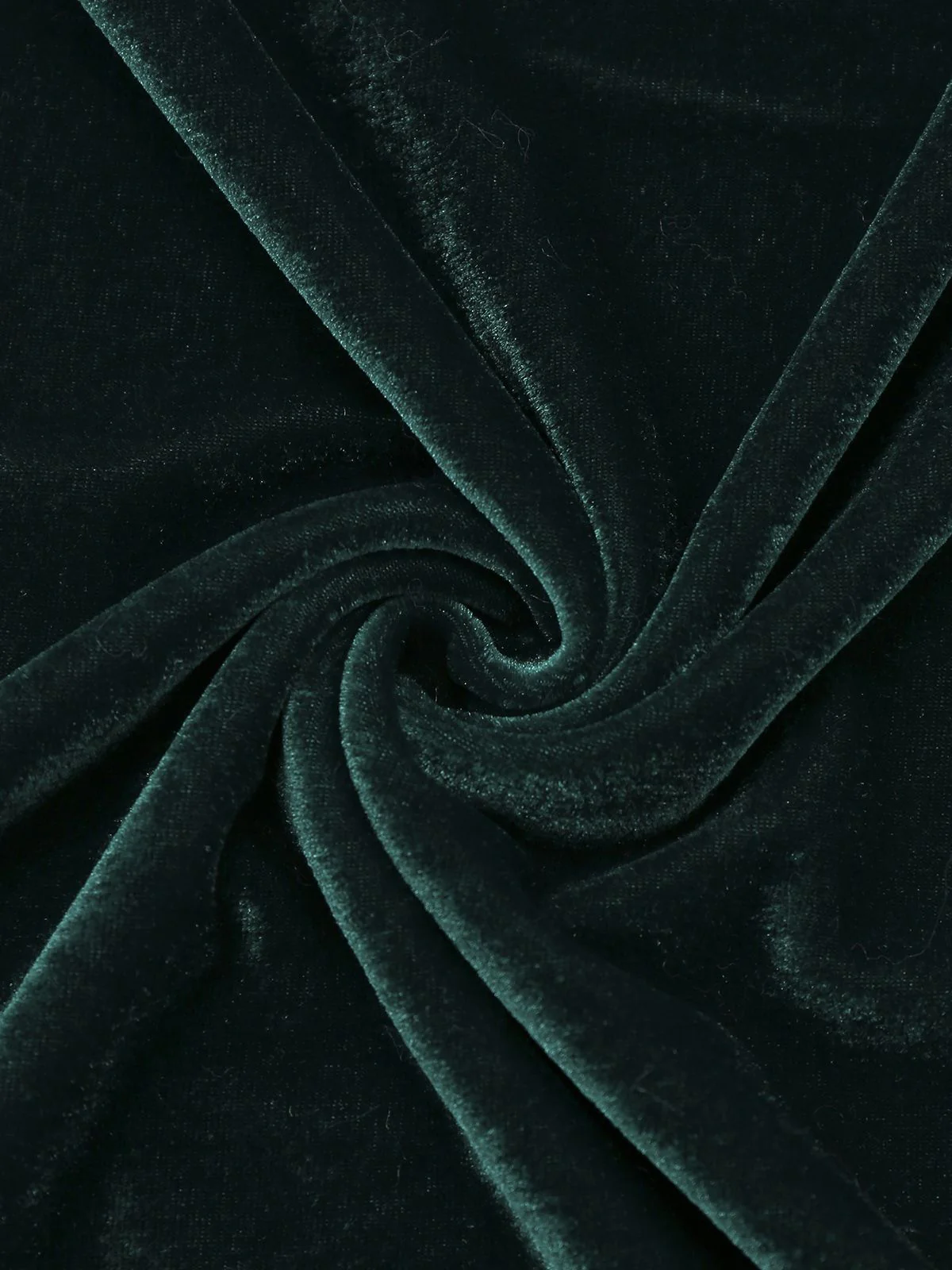 1980s Christmas Fur Trim Hooded Velvet Dress - Image 7