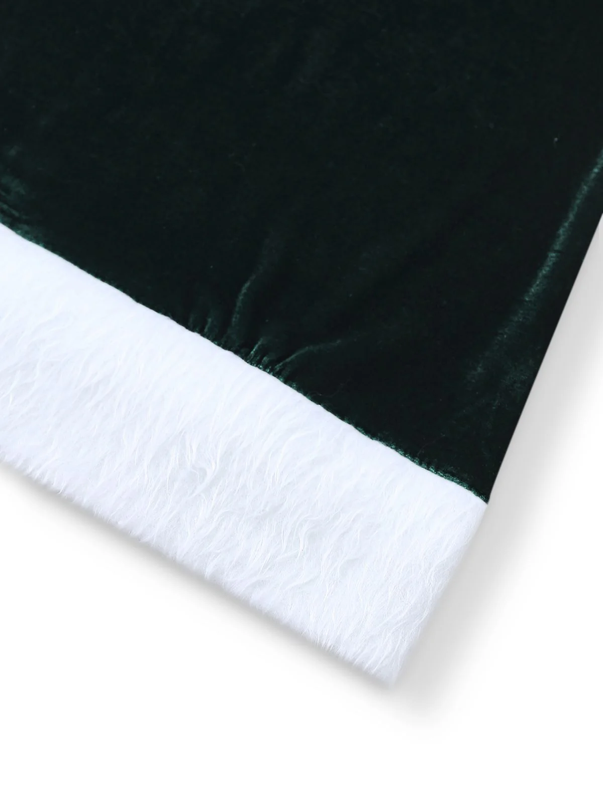 1980s Christmas Fur Trim Hooded Velvet Dress - Image 9