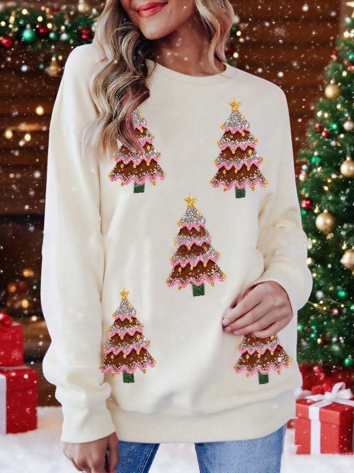 1980s Christmas Tree Sequin Sweater - Image 10