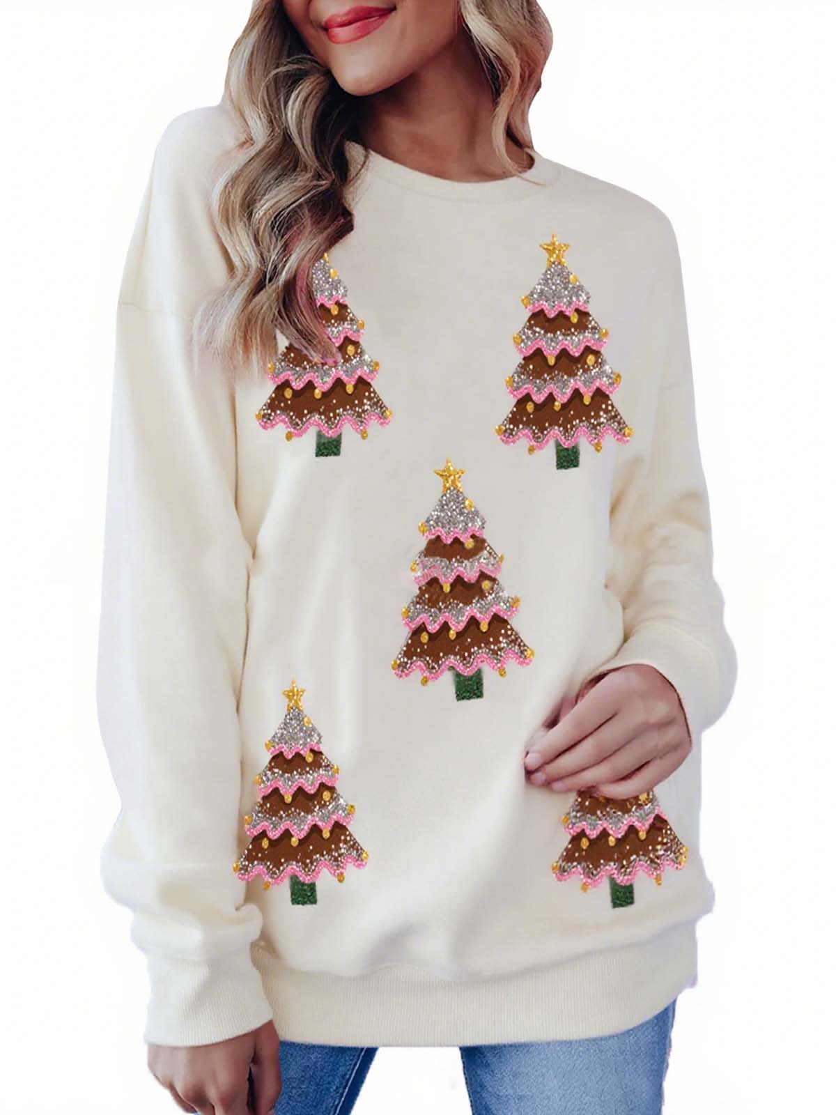 1980s Christmas Tree Sequin Sweater - Image 14