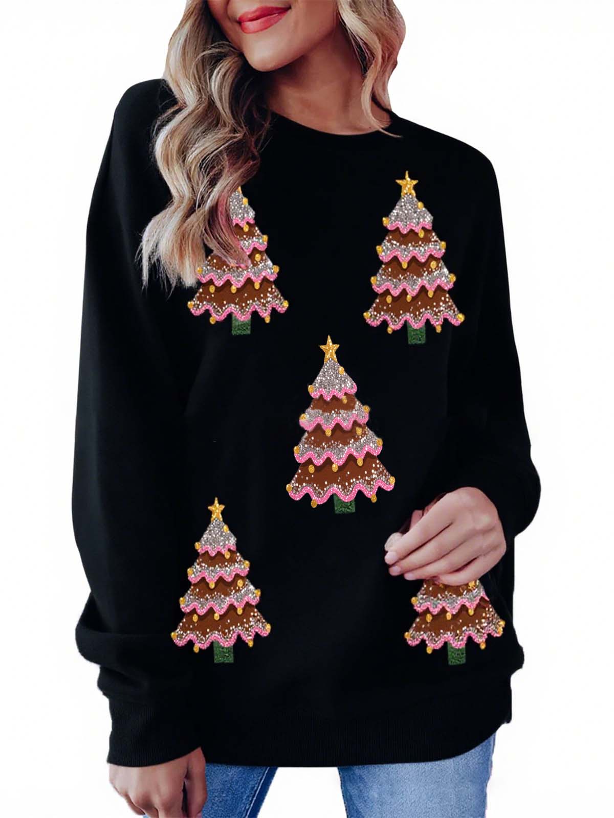 1980s Christmas Tree Sequin Sweater - Image 17
