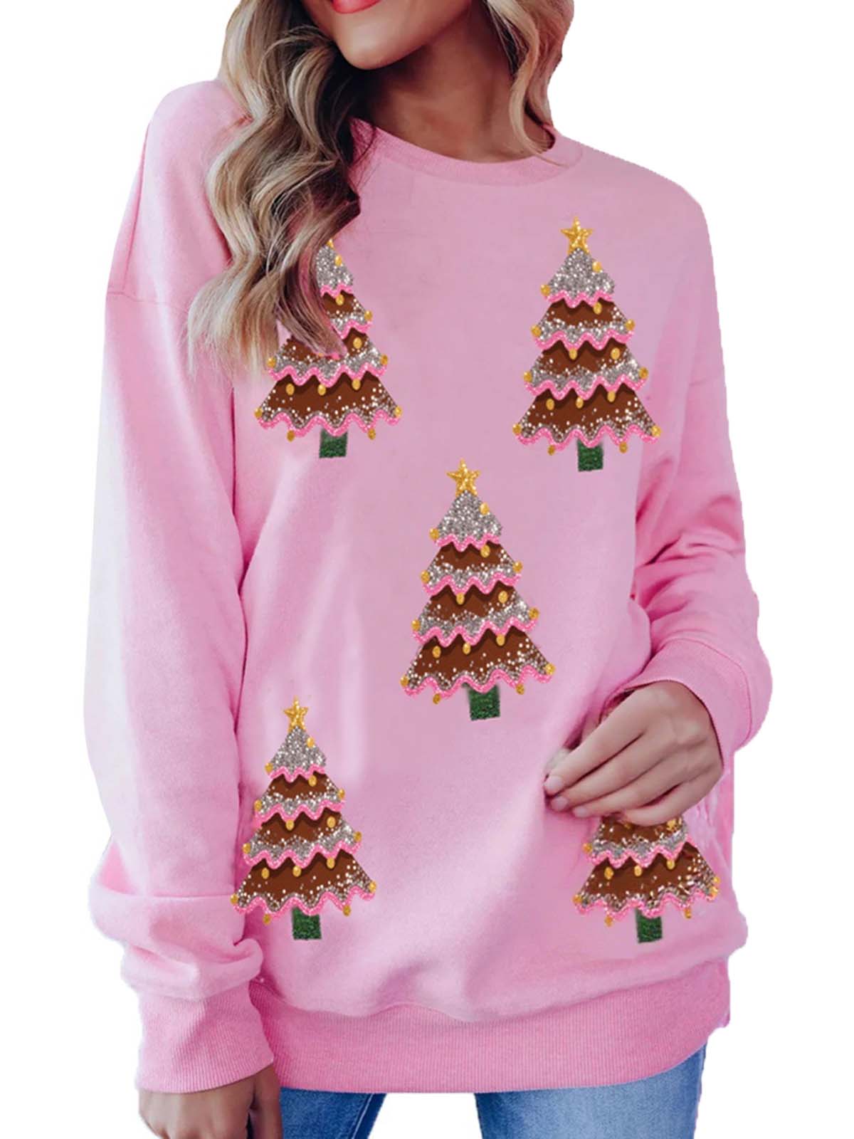 1980s Christmas Tree Sequin Sweater - Image 3