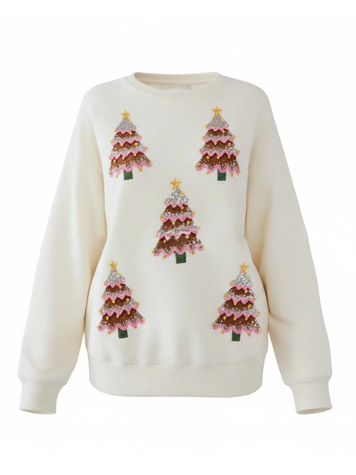 1980s Christmas Tree Sequin Sweater - Image 8