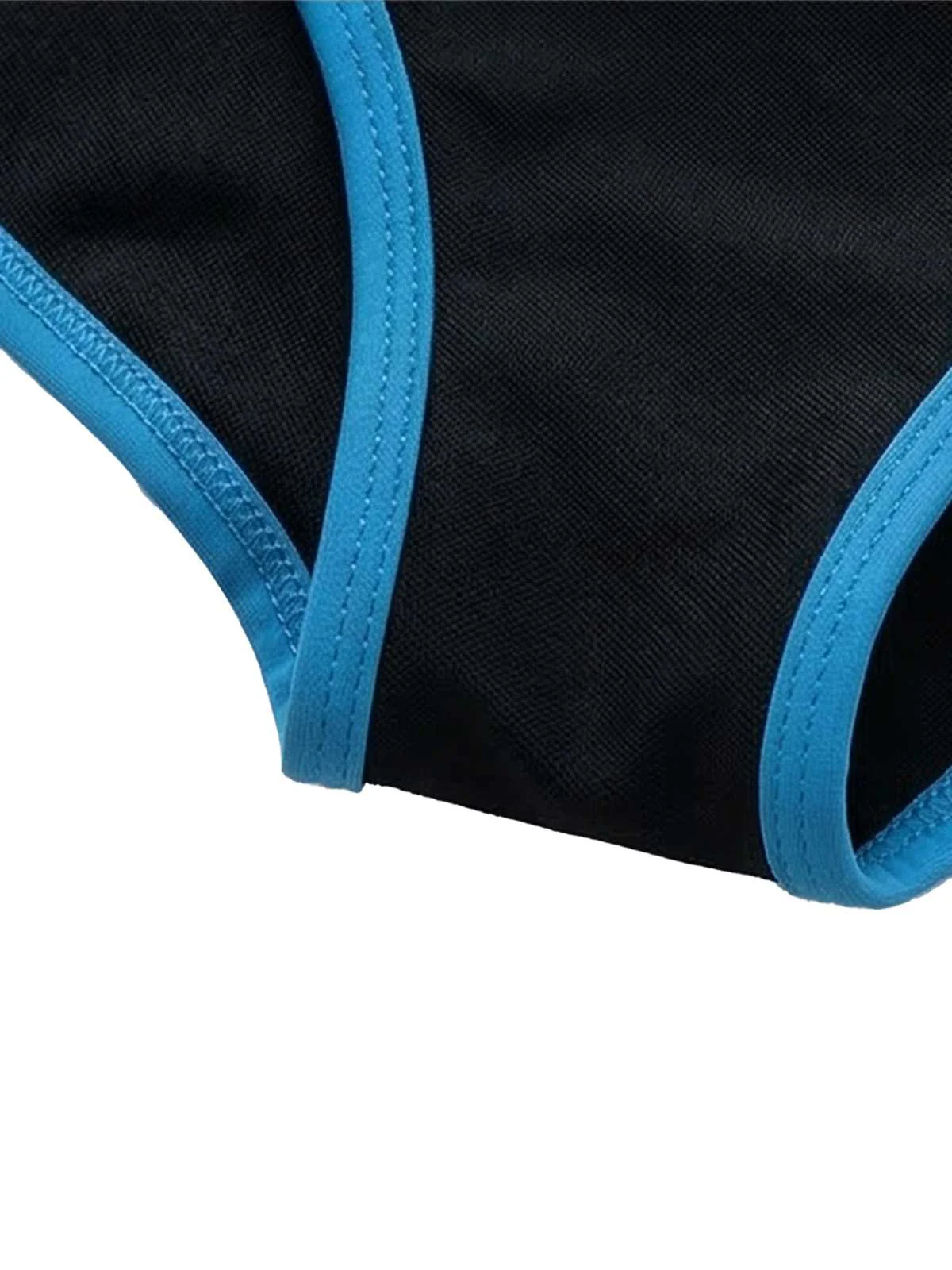 1980s Contrast Belted One-Piece Swimsuit - Image 13