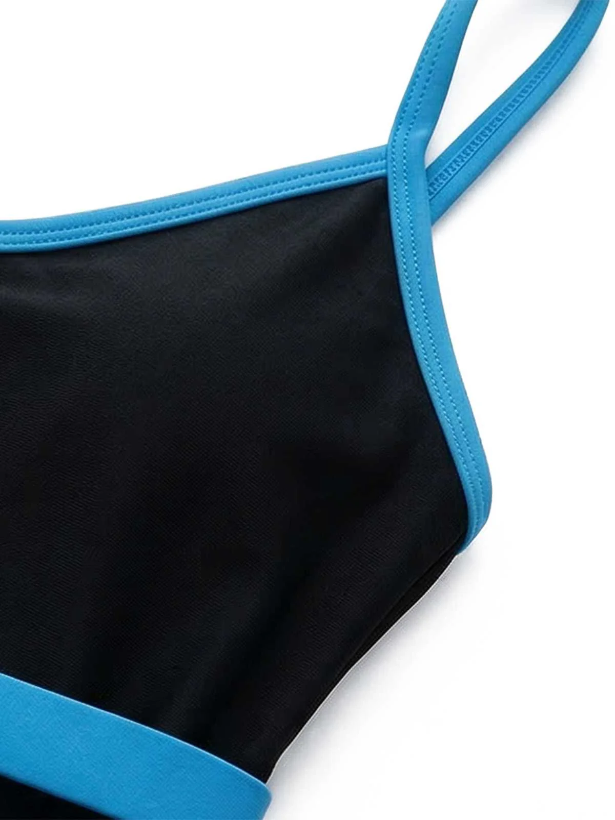 1980s Contrast Belted One-Piece Swimsuit - Image 16