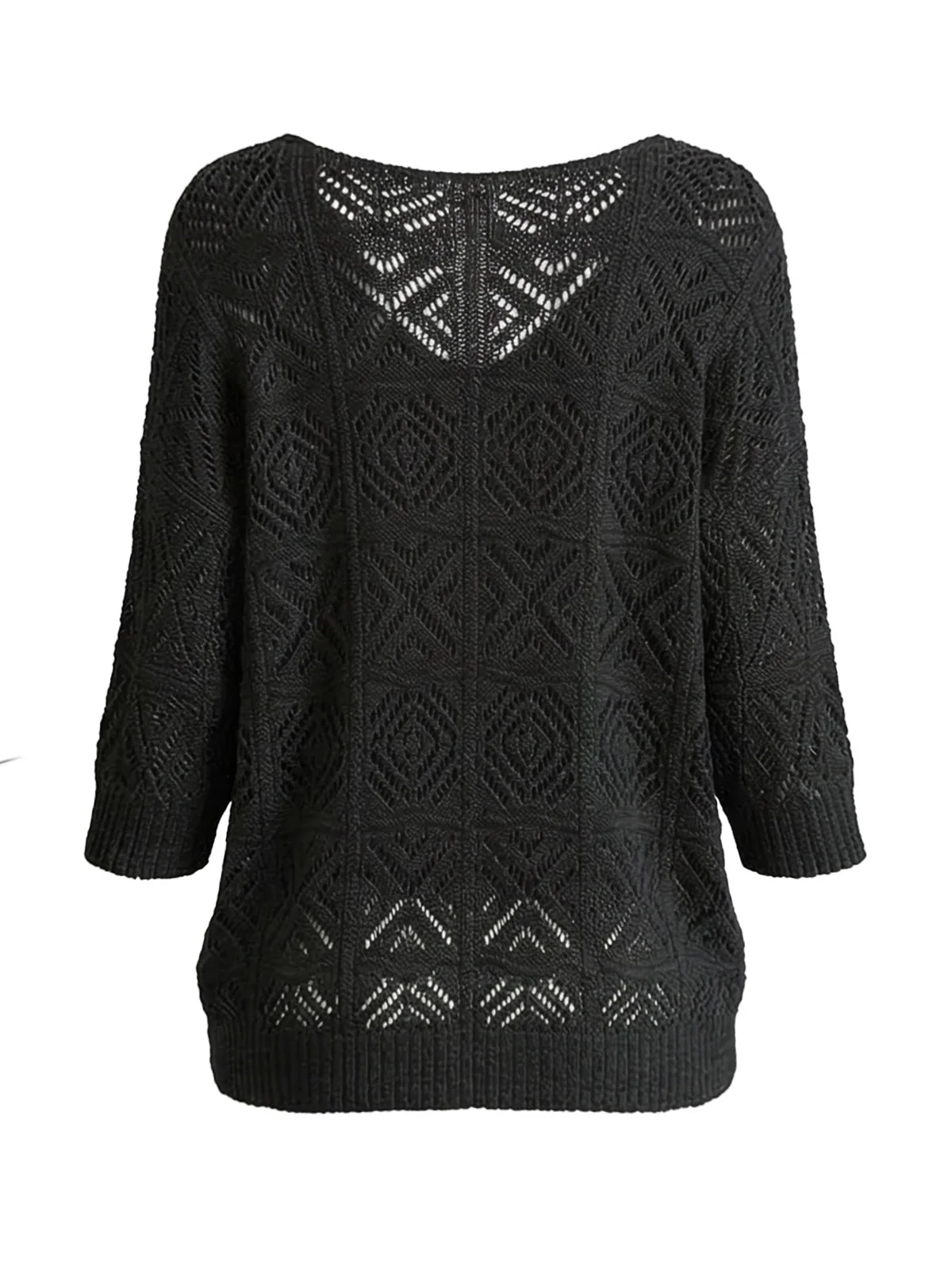 1980s Crocheted Open-Knit Off-Shoulder Cover-Up - Image 2