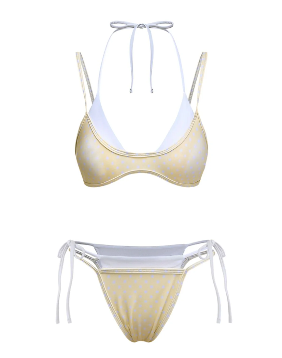 1980s Faux Two-Piece Tie-Side Bikini Set - Image 7