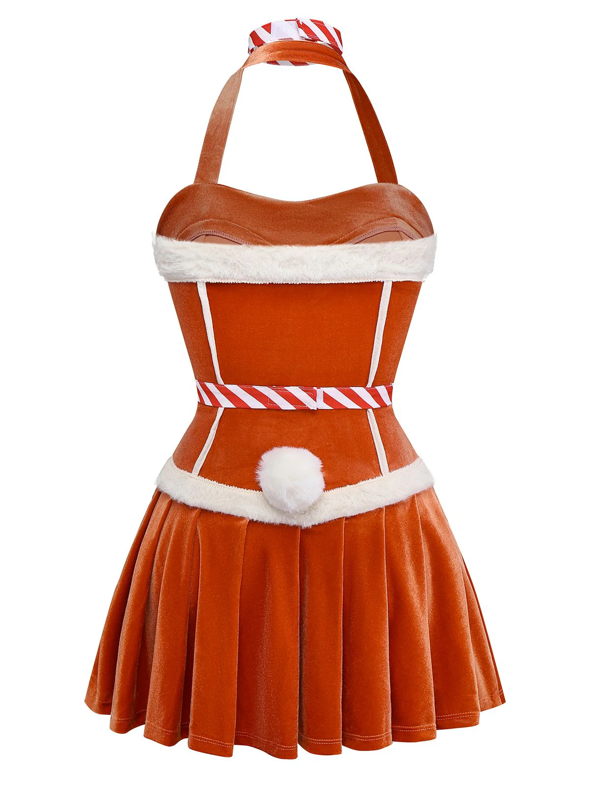 1980s Flannelette Pom Pom Reindeer Dress - Image 2