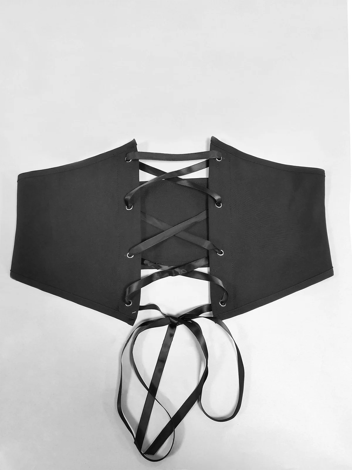 1980s Gothic Punk Eyelash Lace Waistband Dress - Image 8