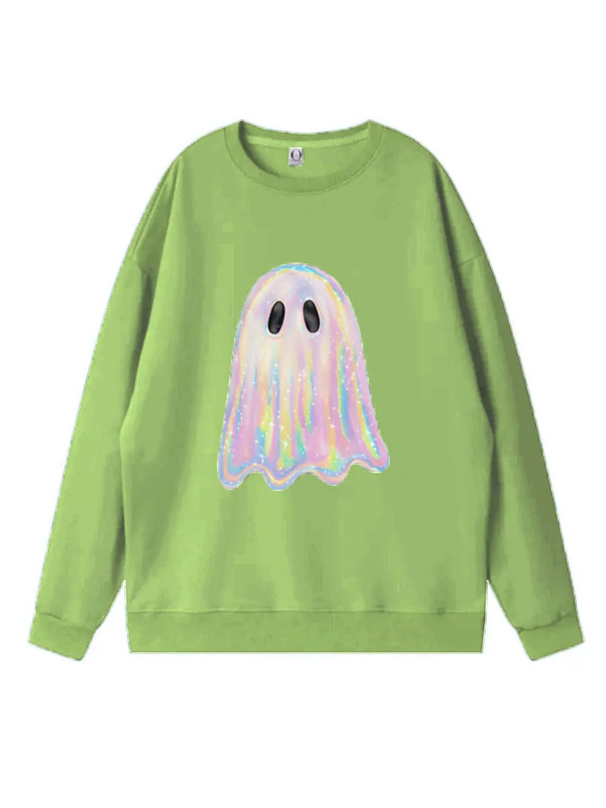 1980s Halloween Ghost Pumpkin Vintage Sweatshirt - Image 5