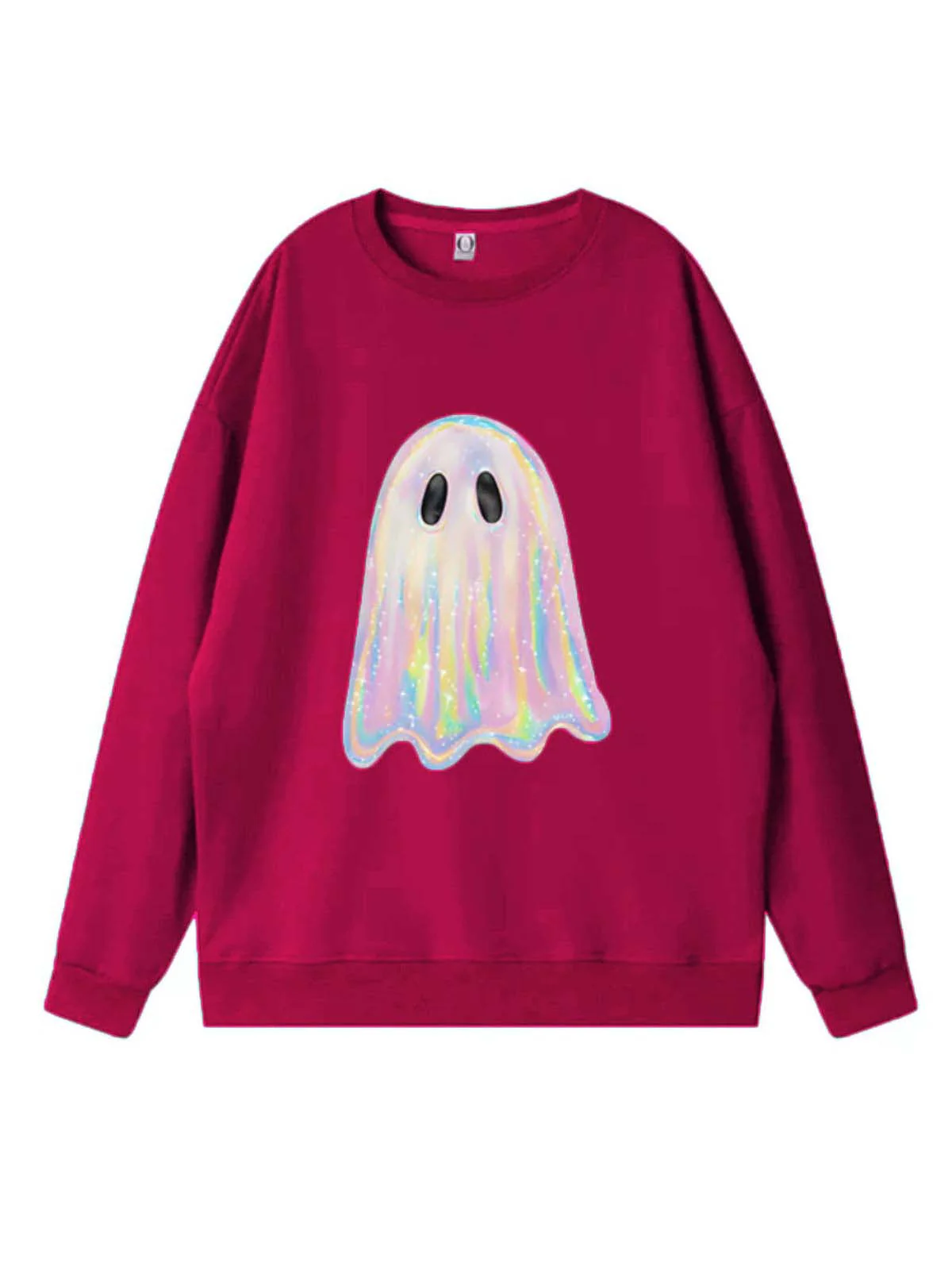 1980s Halloween Ghost Pumpkin Vintage Sweatshirt - Image 3